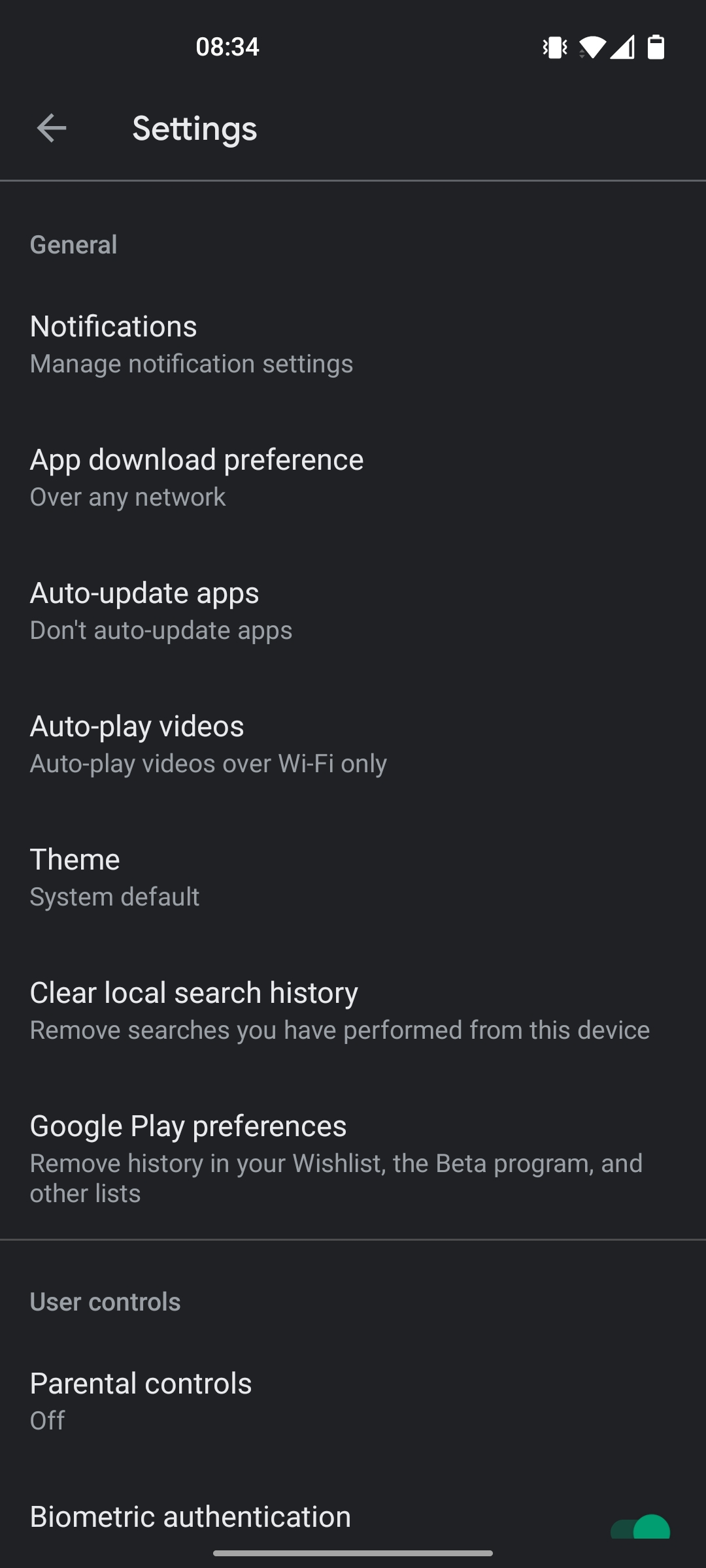 Google is testing a redesigned Play Store settings screen