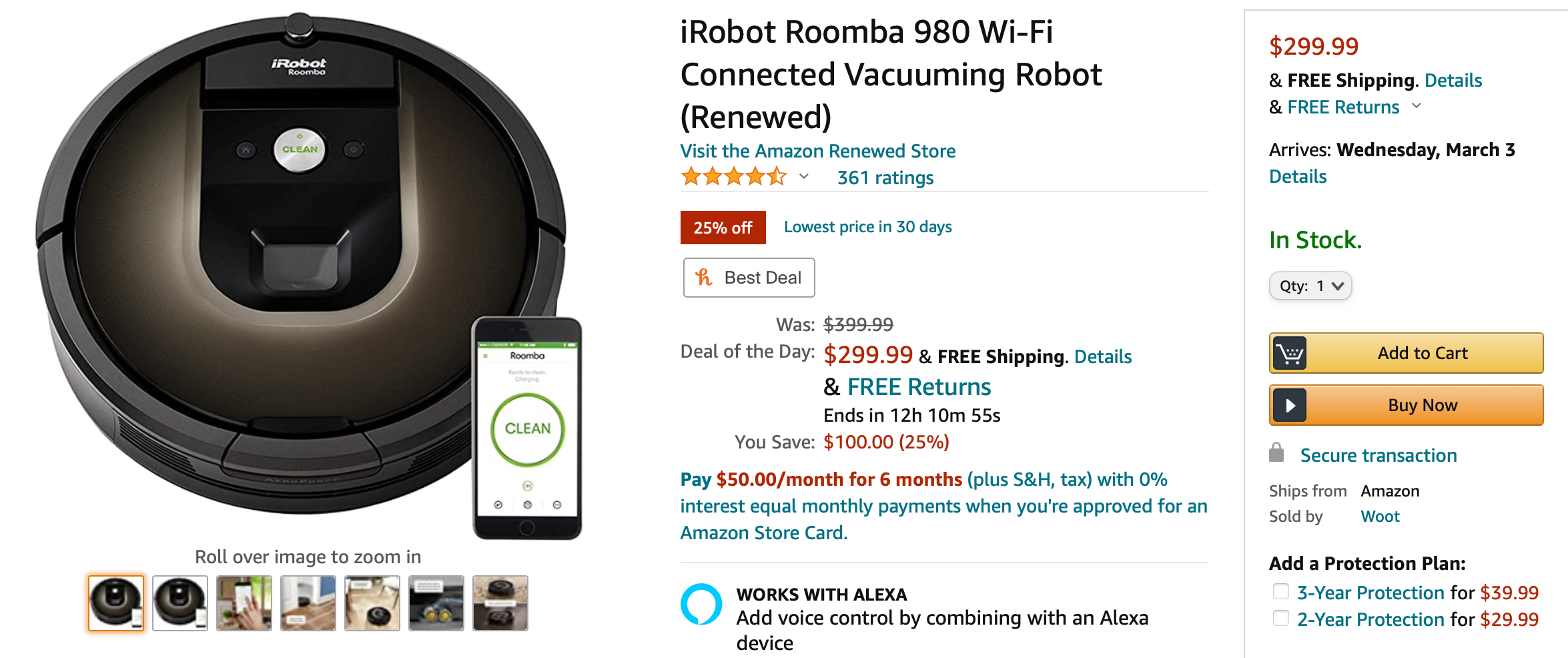 Get a refurbished Roomba 980 smart vacuum for just 300 (100 off)