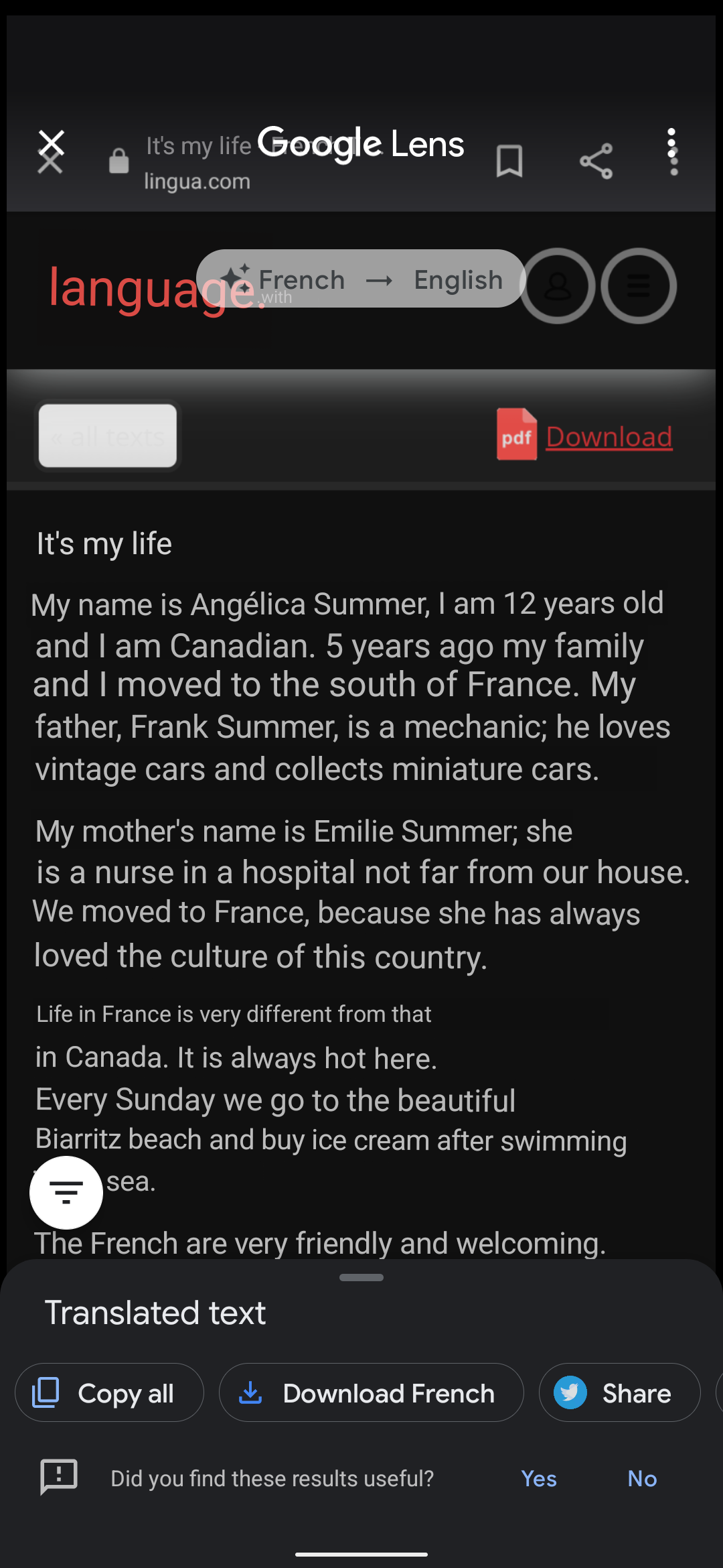 Google Lens translate feature spotted in Android 12 recents screen