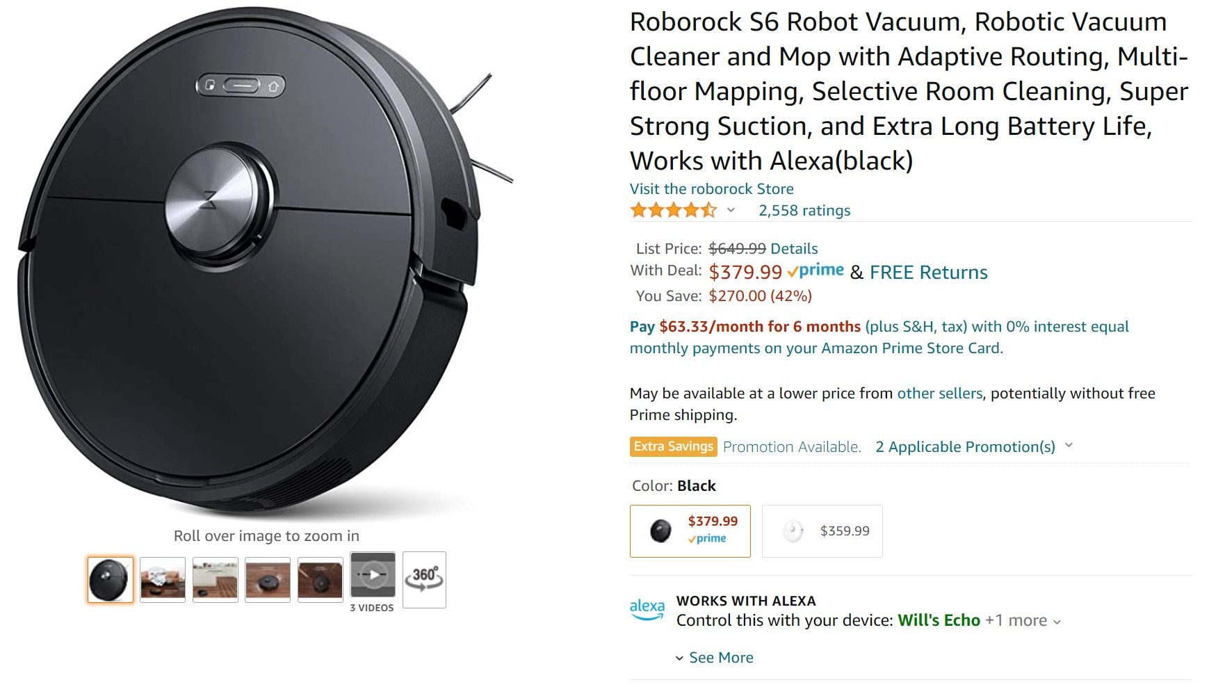 Discount roborock s6 price Cheap Sale