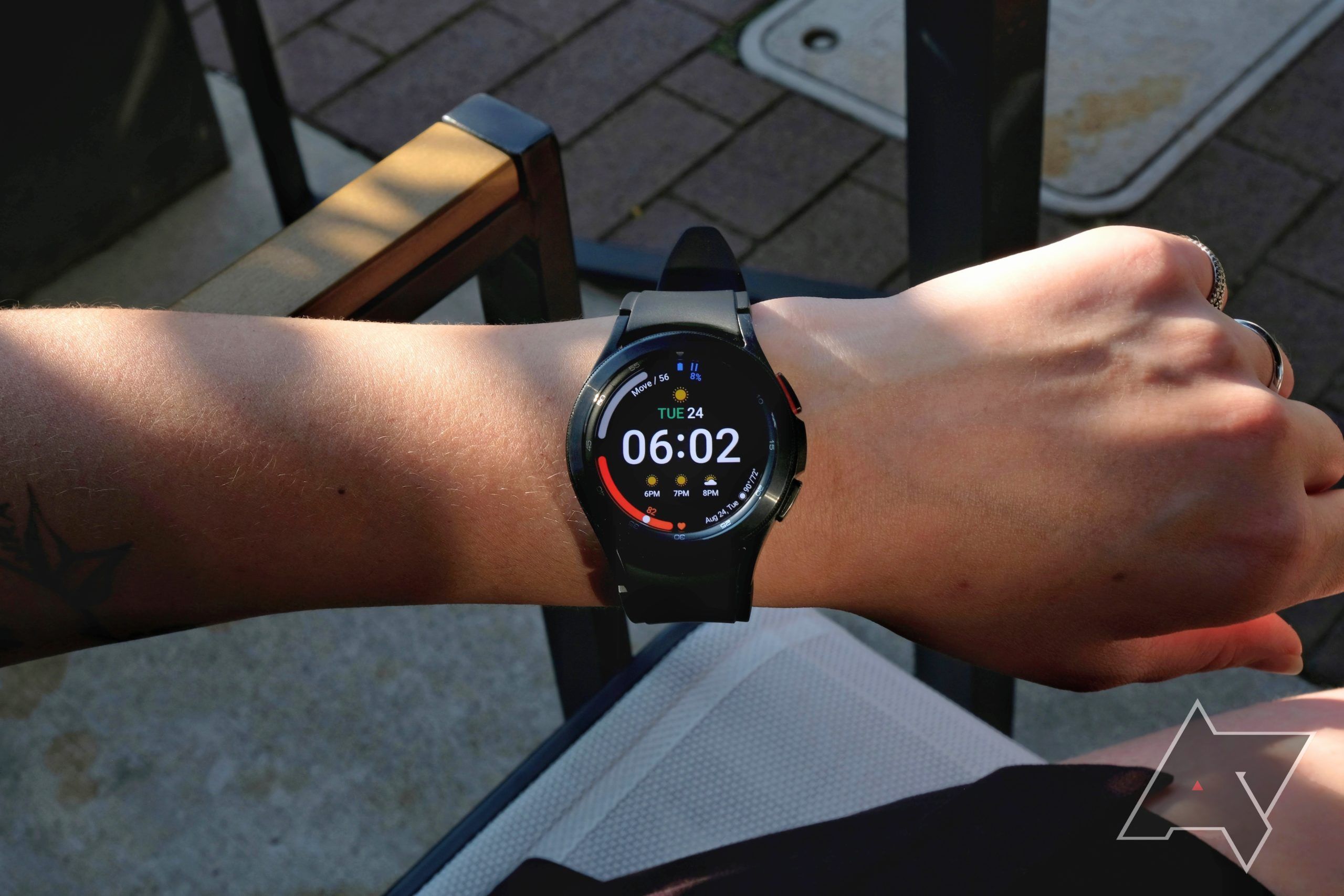 Samsung smartwatch on wrist