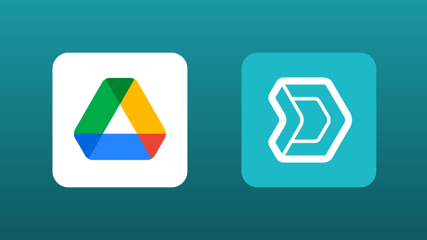 Google Drive logo next to the Synology logo