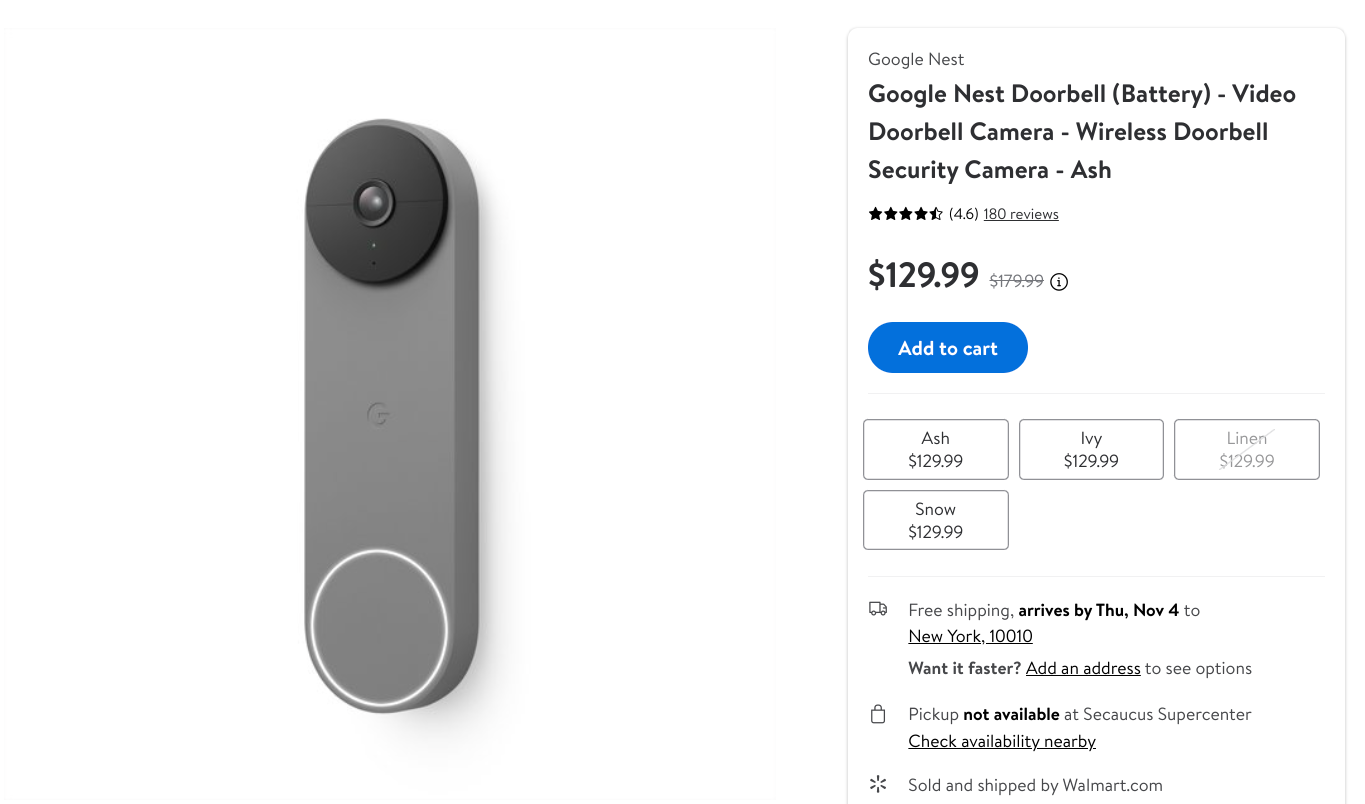 Livestream your own porch with 50 off a batterypowered Nest Doorbell