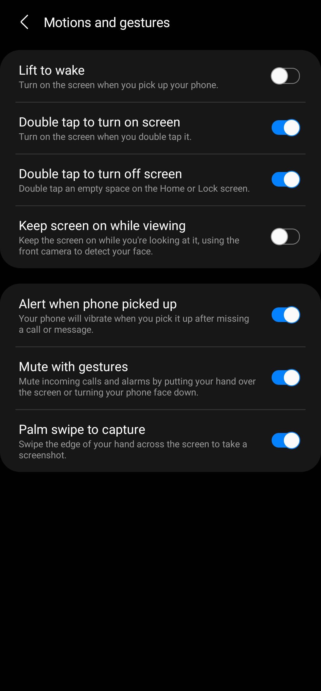 How to check all available Samsung gestures 3