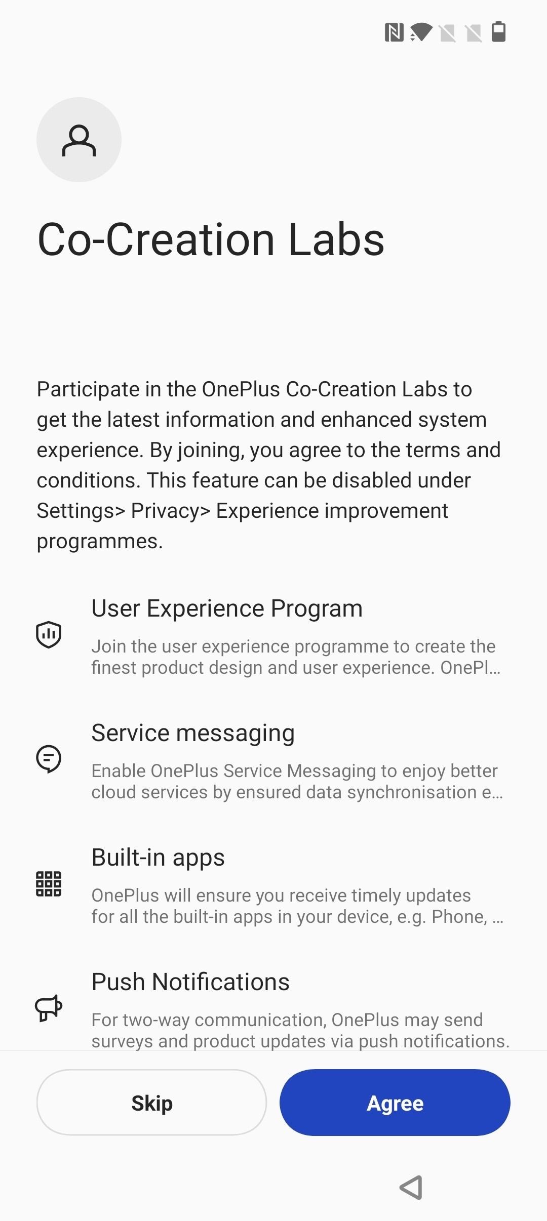 OnePlus: Agreeing to join the Co-creation labs