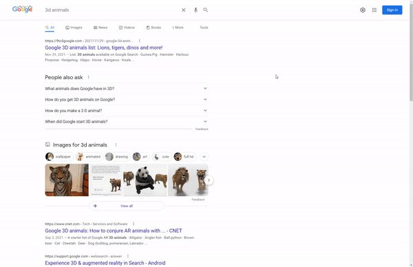 google search desktop redesign anim