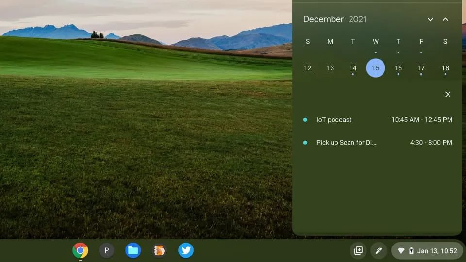 Chrome-OS-calendar-integration