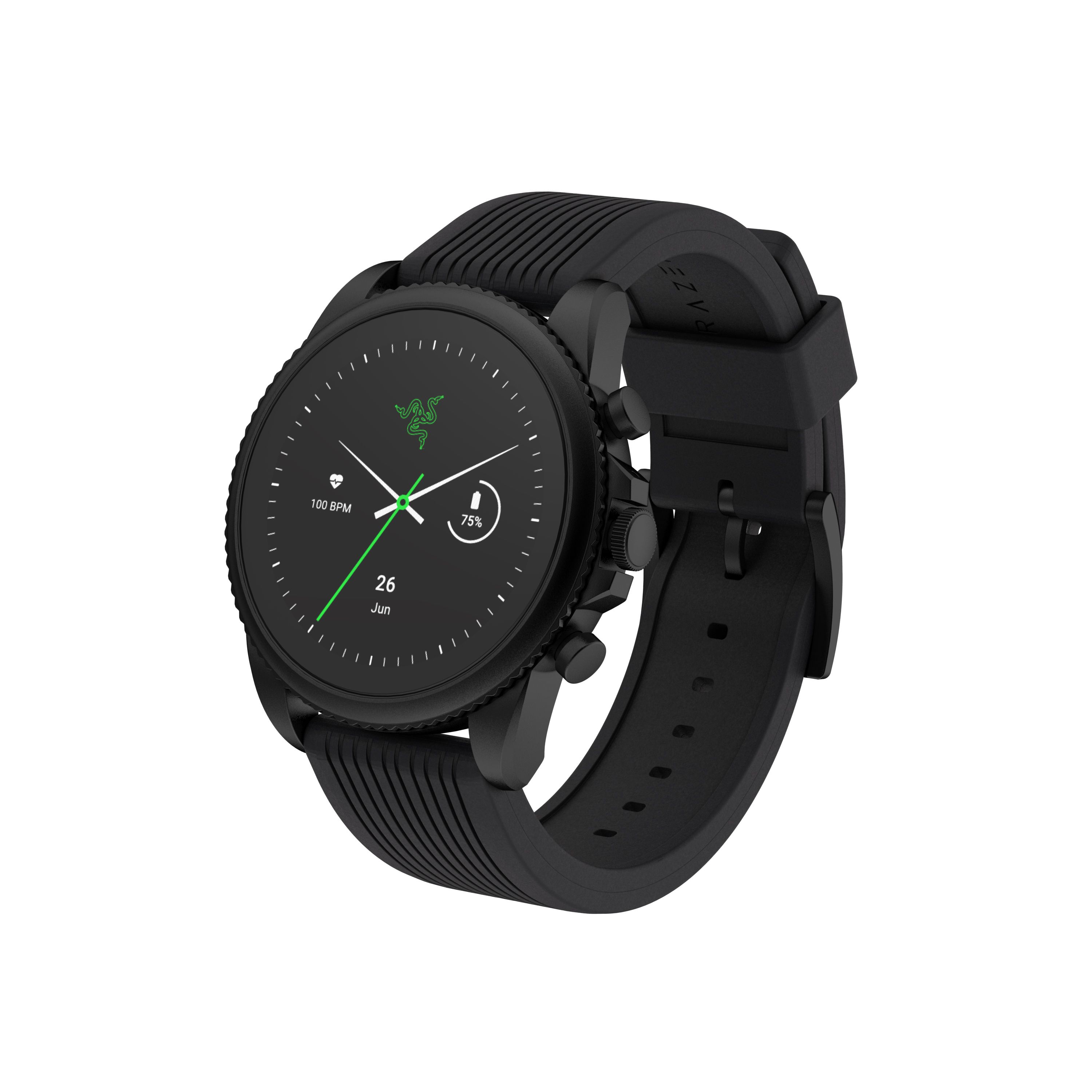 Razer and Fossil have made a smartwatch baby and you get three guesses what  color the strap is