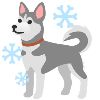 Gboard emoji kitchen dog snow