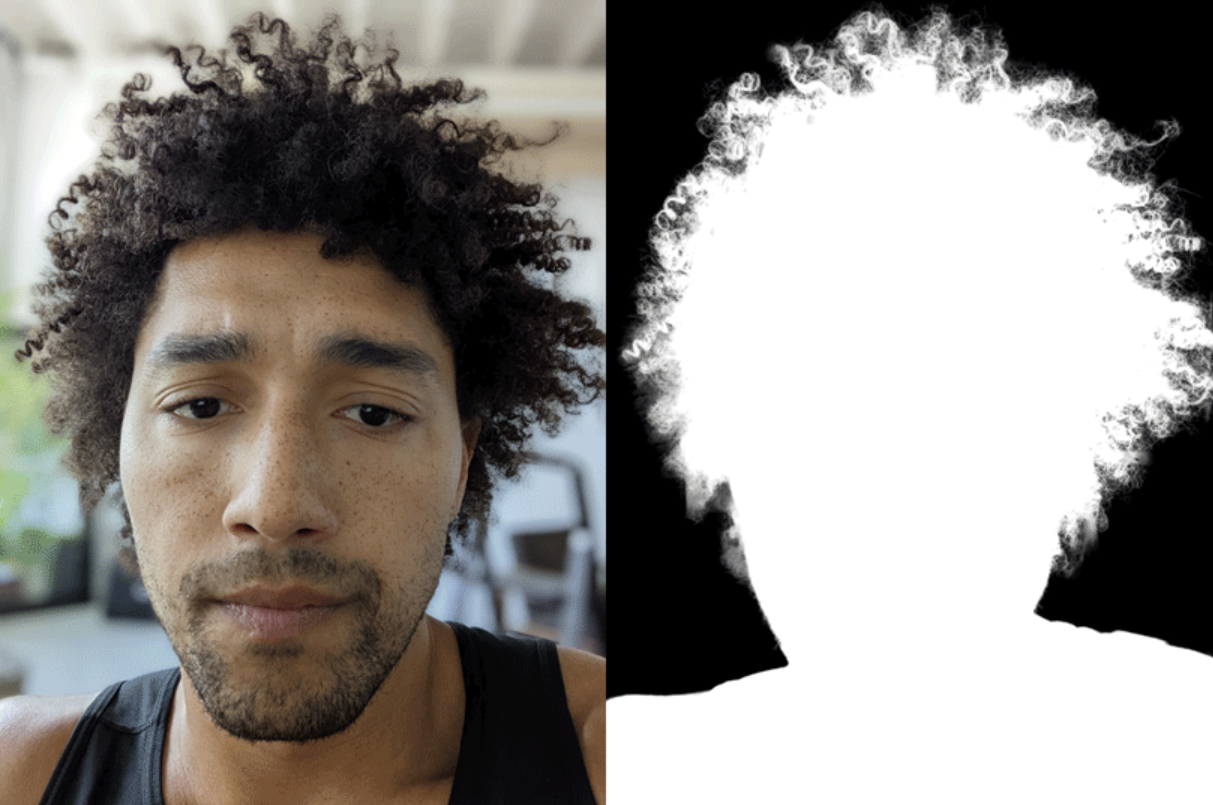 Pixel 6 selfie portrait mask