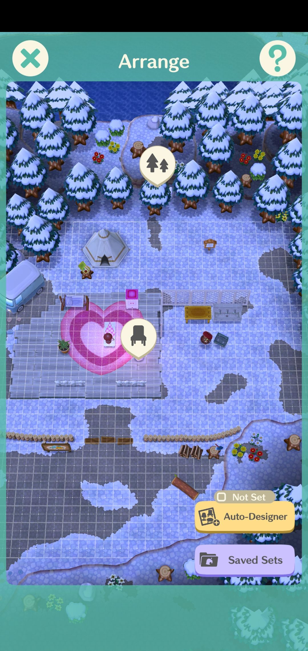 Animal Crossing: Pocket camp design mode