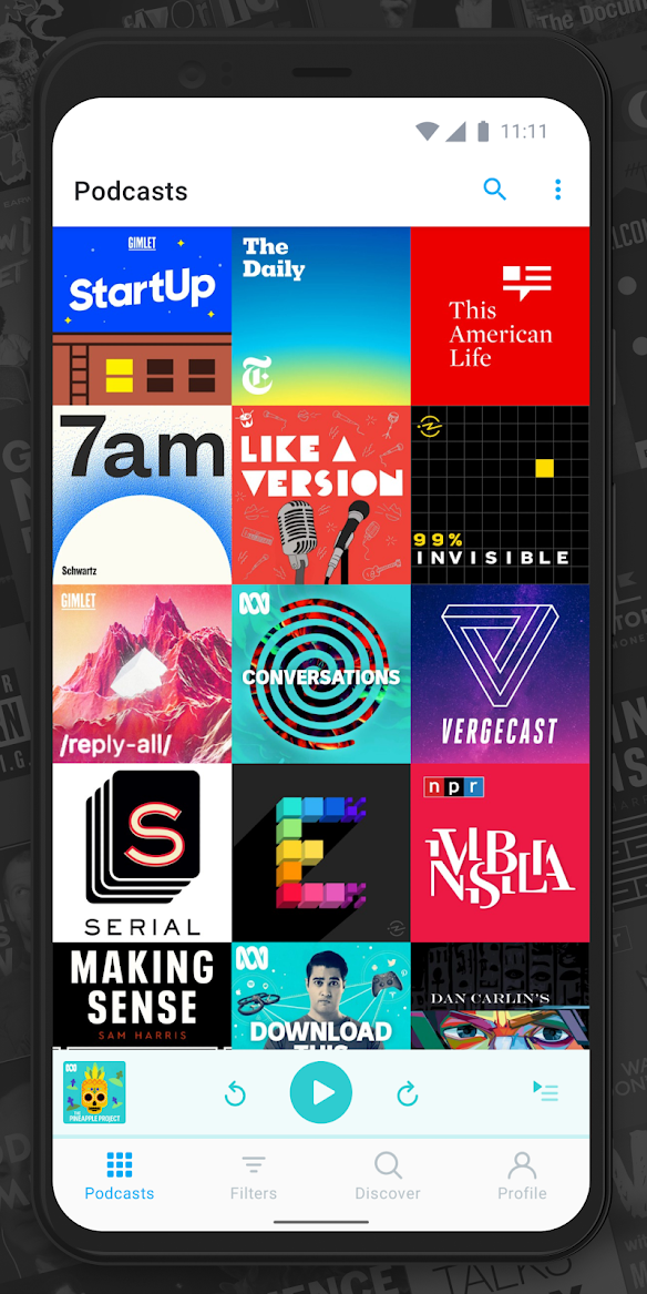 PocketCasts-Summary of the best Android Auto apps for podcast players
