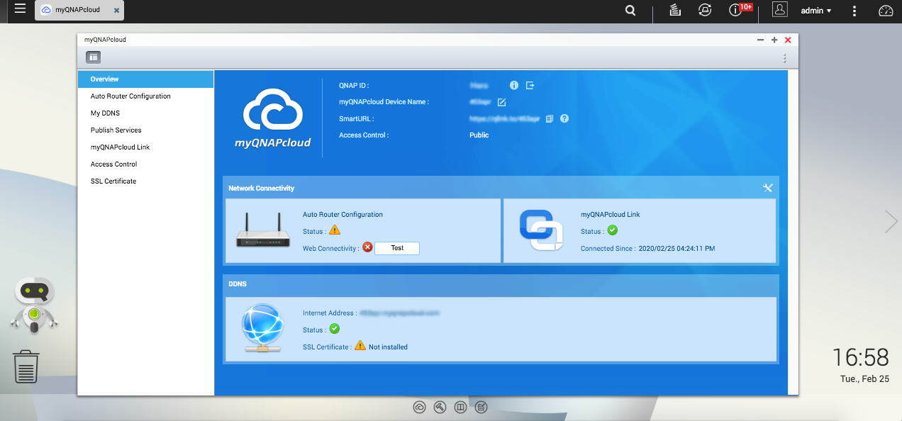 QNAP myQNAPcloud remote connection