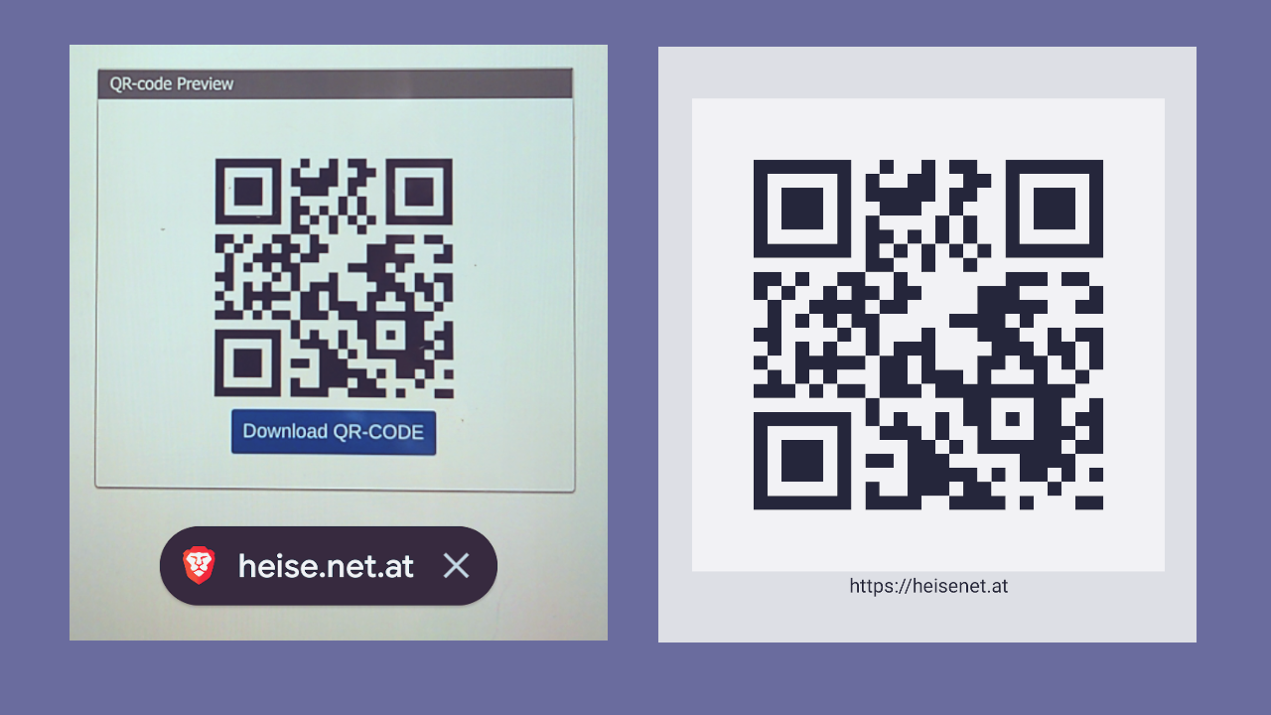 QR code Heise misreading Android 12