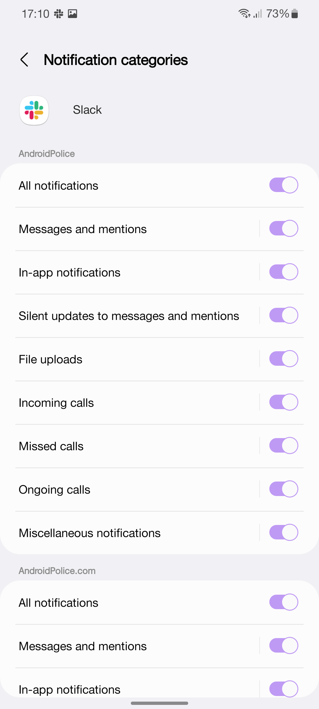 How to set an Android app's notifications to silent