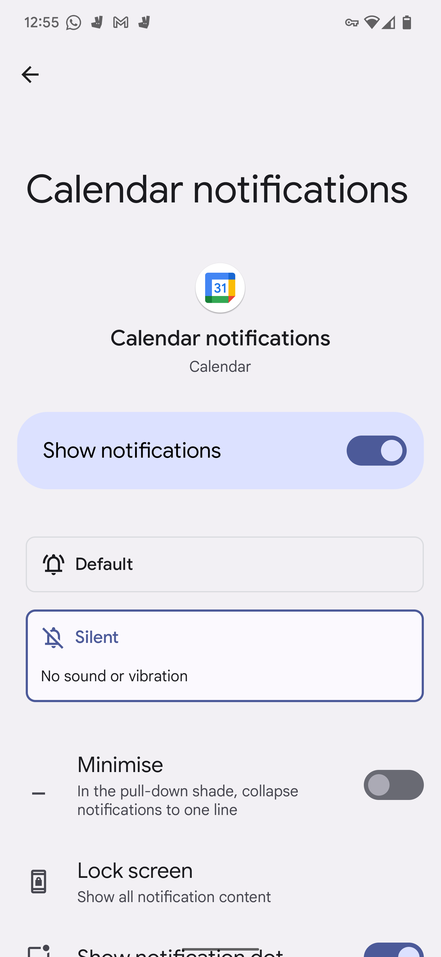 How to set an Android app's notifications to silent