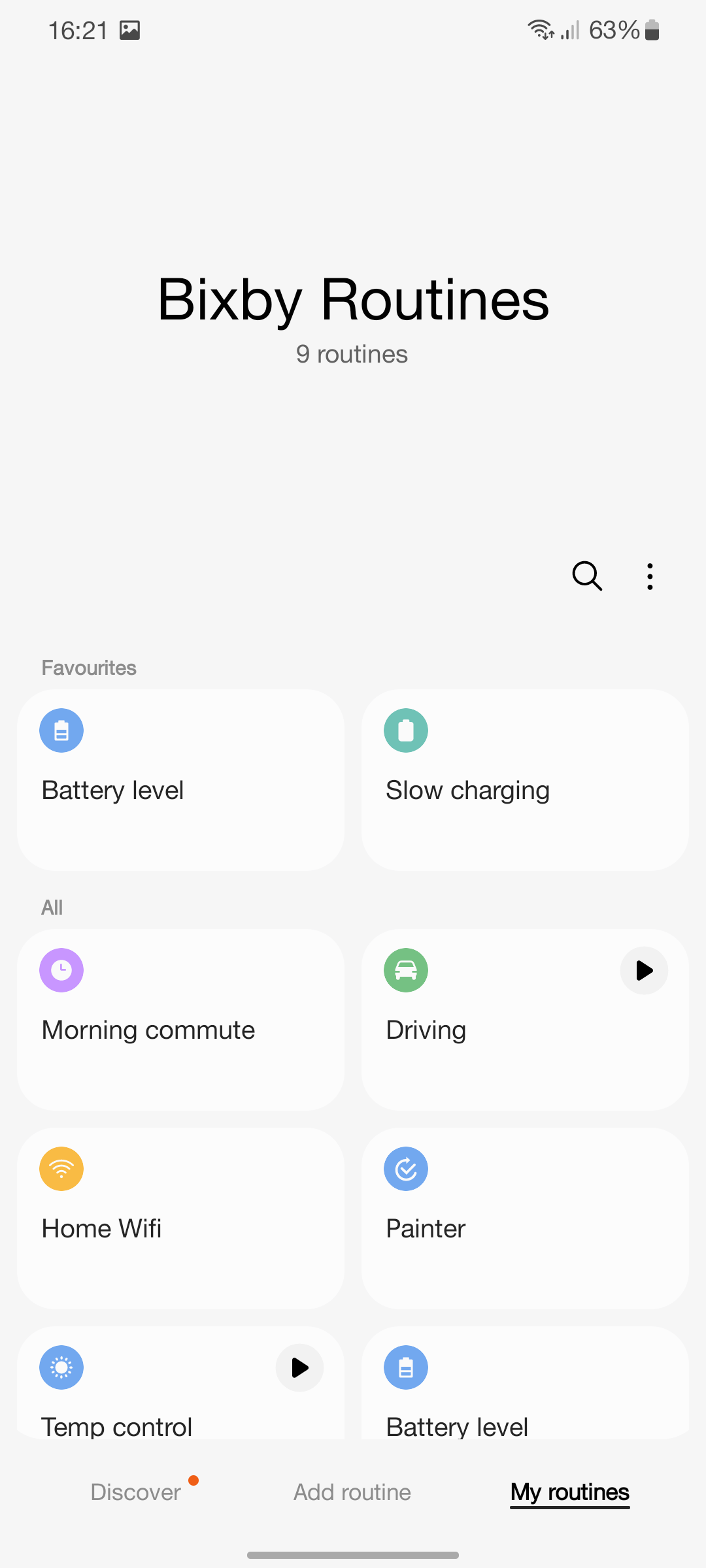 bixby routines app