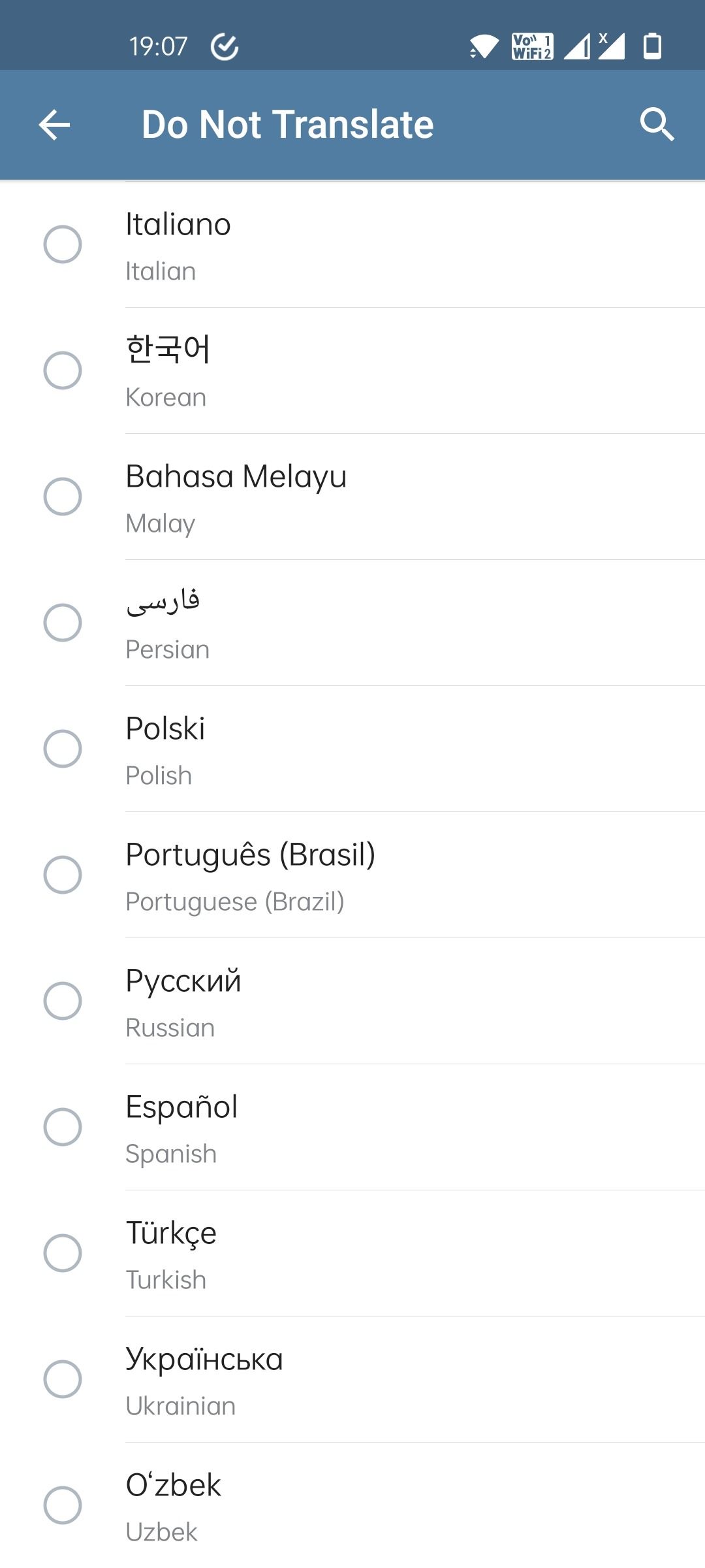 Telegram semua opsi bahasa terjemahan