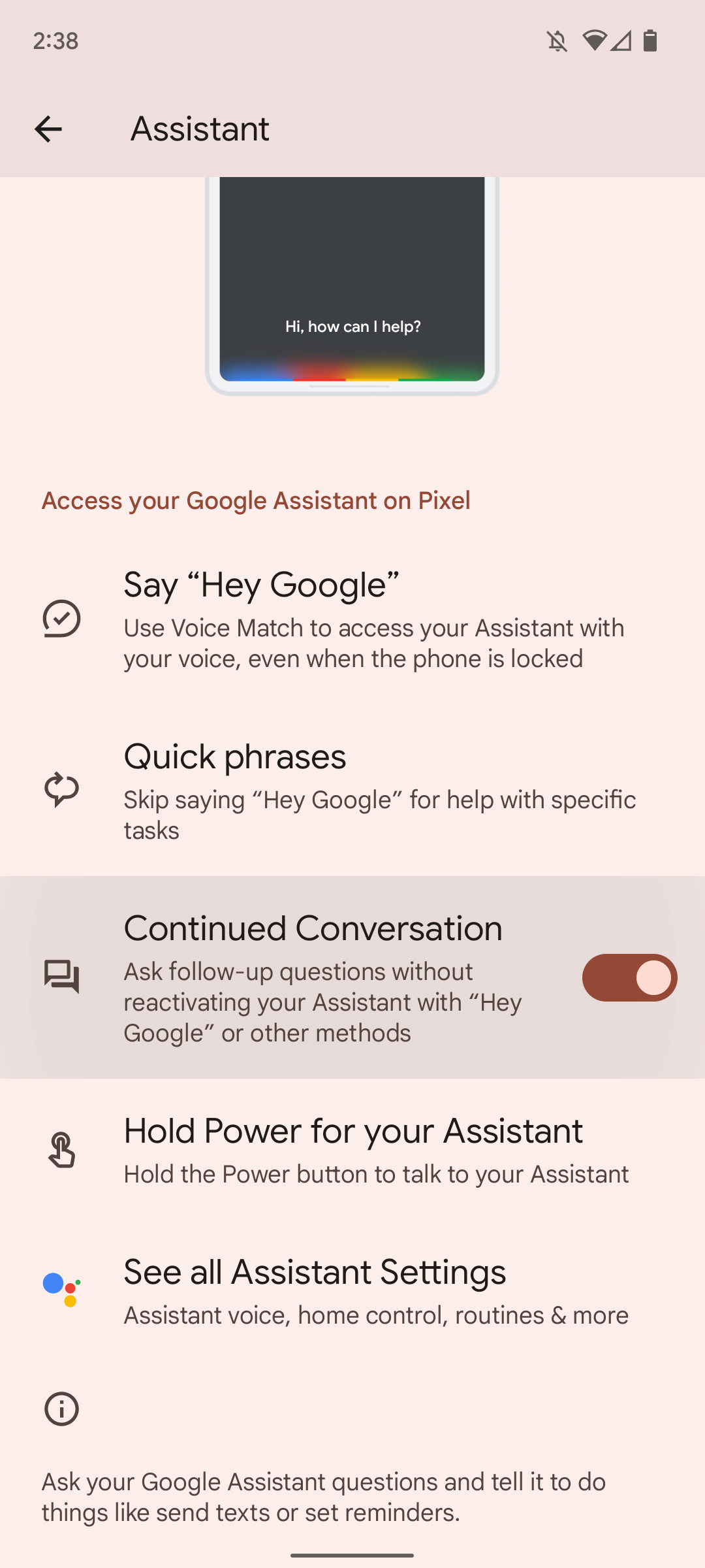 how to make google assistant talk on android