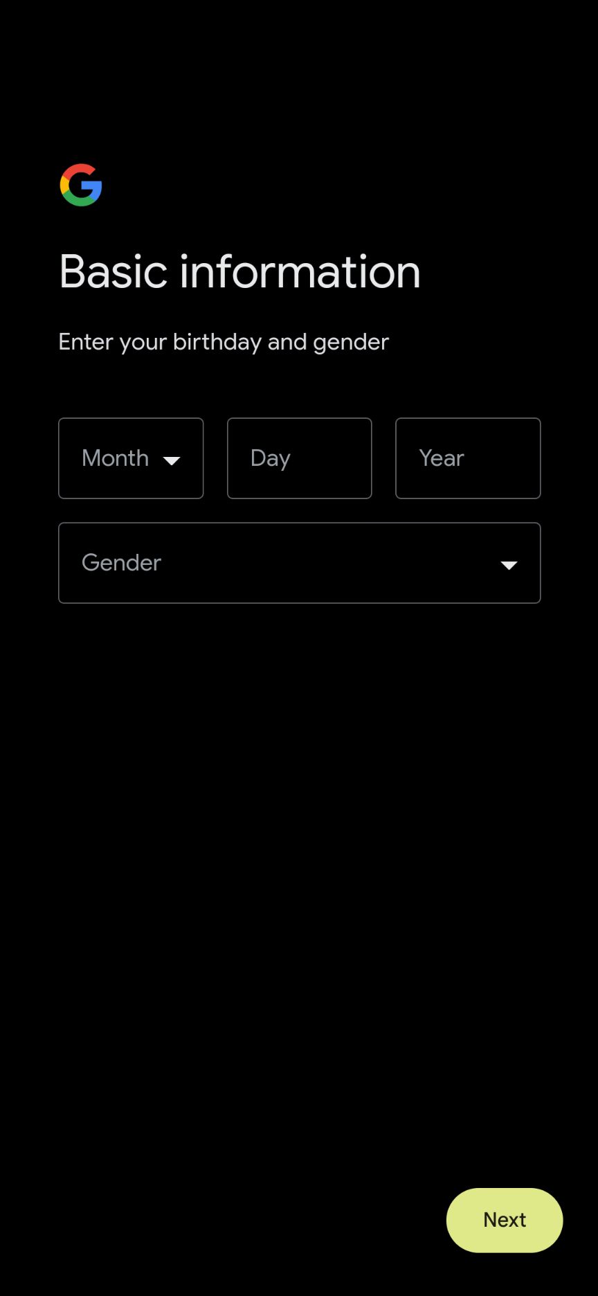 gmail-mobile-birthday-gender-screen