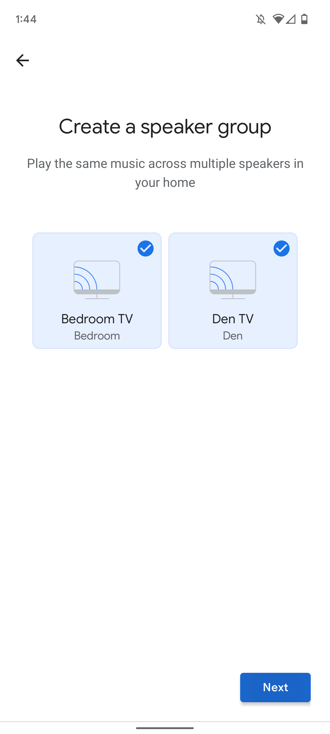google home app screenshot showing two devices