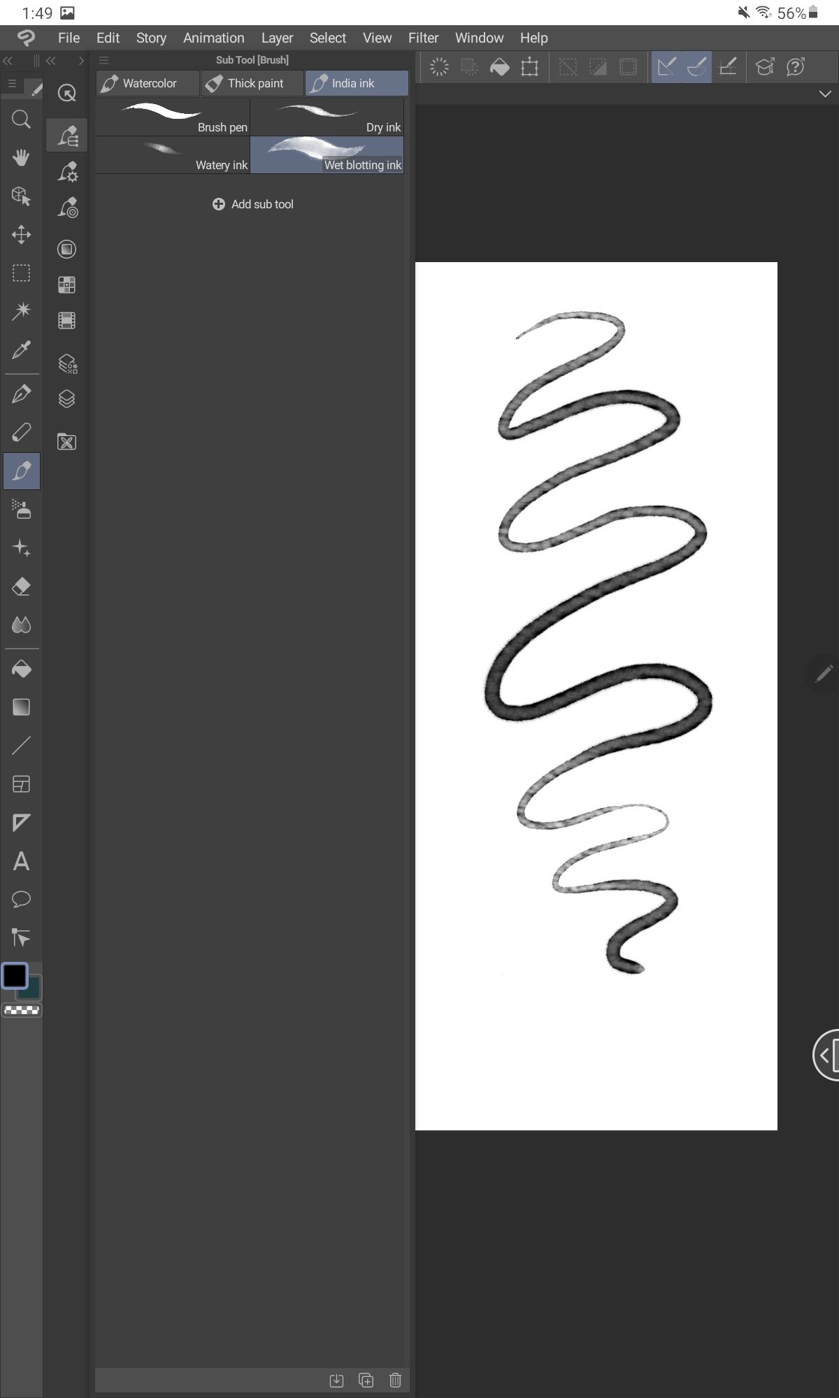 Clip Studio Paint has a range of customizable brushes