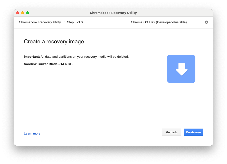 Creating a Chrome OS recovery image and a bootable drive