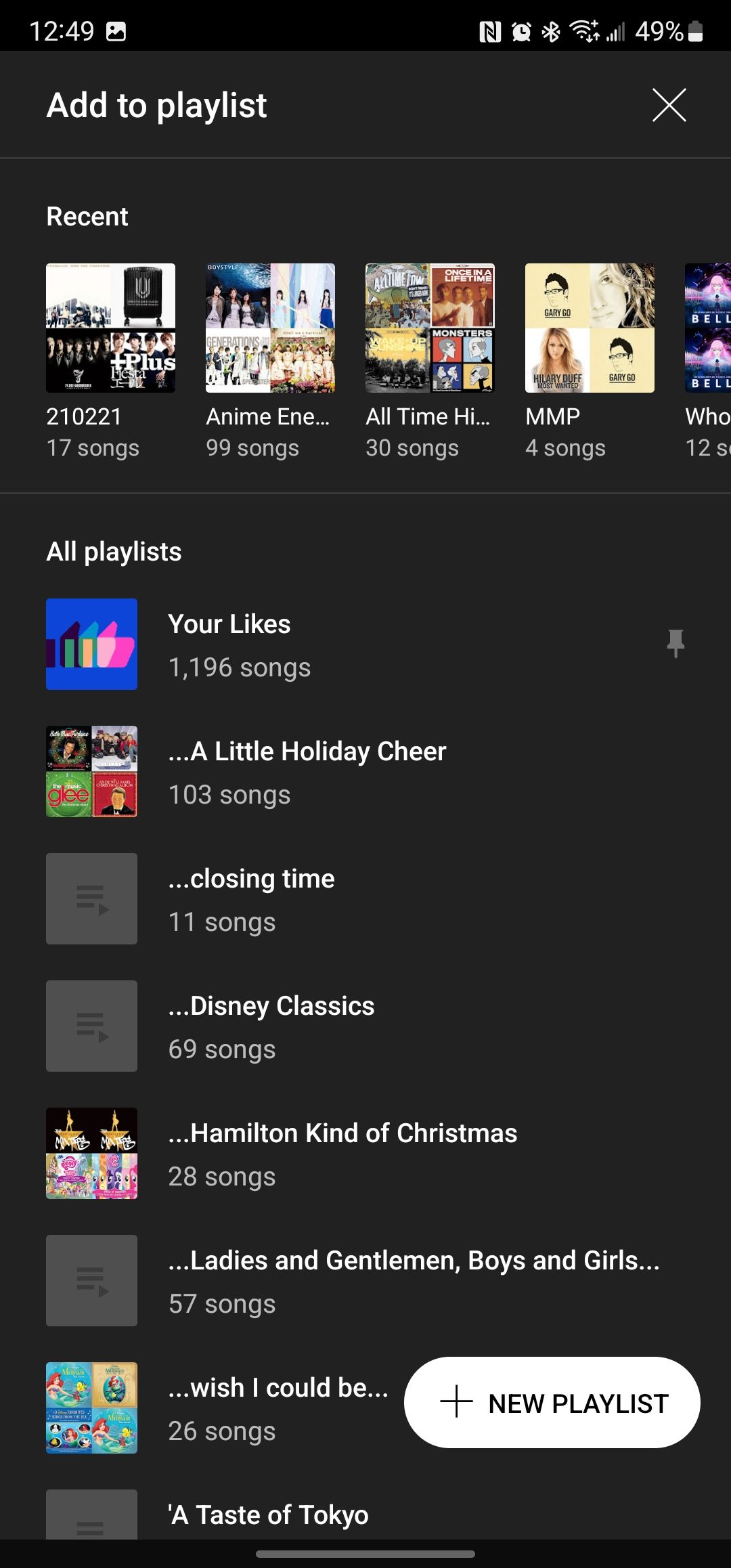 YouTube Music new Add to Playlist UI