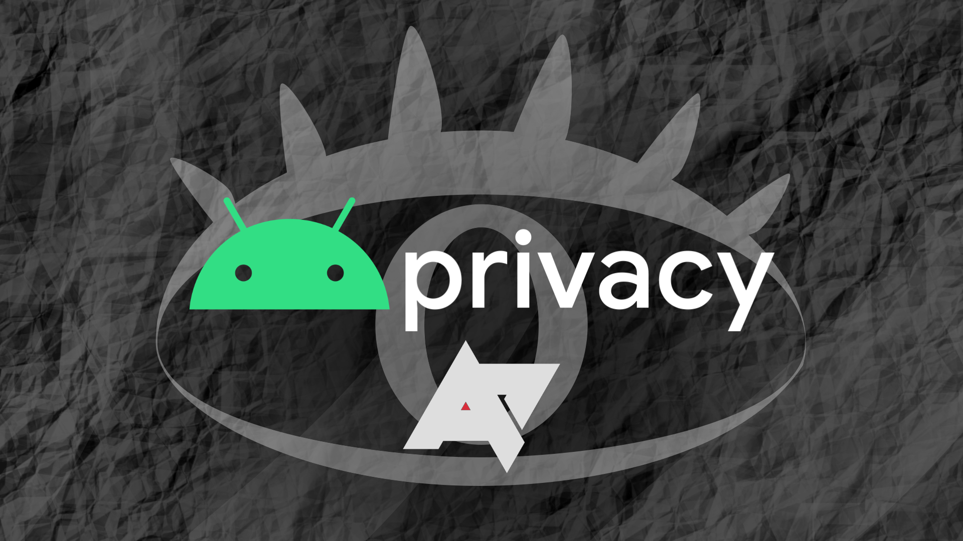 Android and Android Police logos over an image of an eye denoting privacy