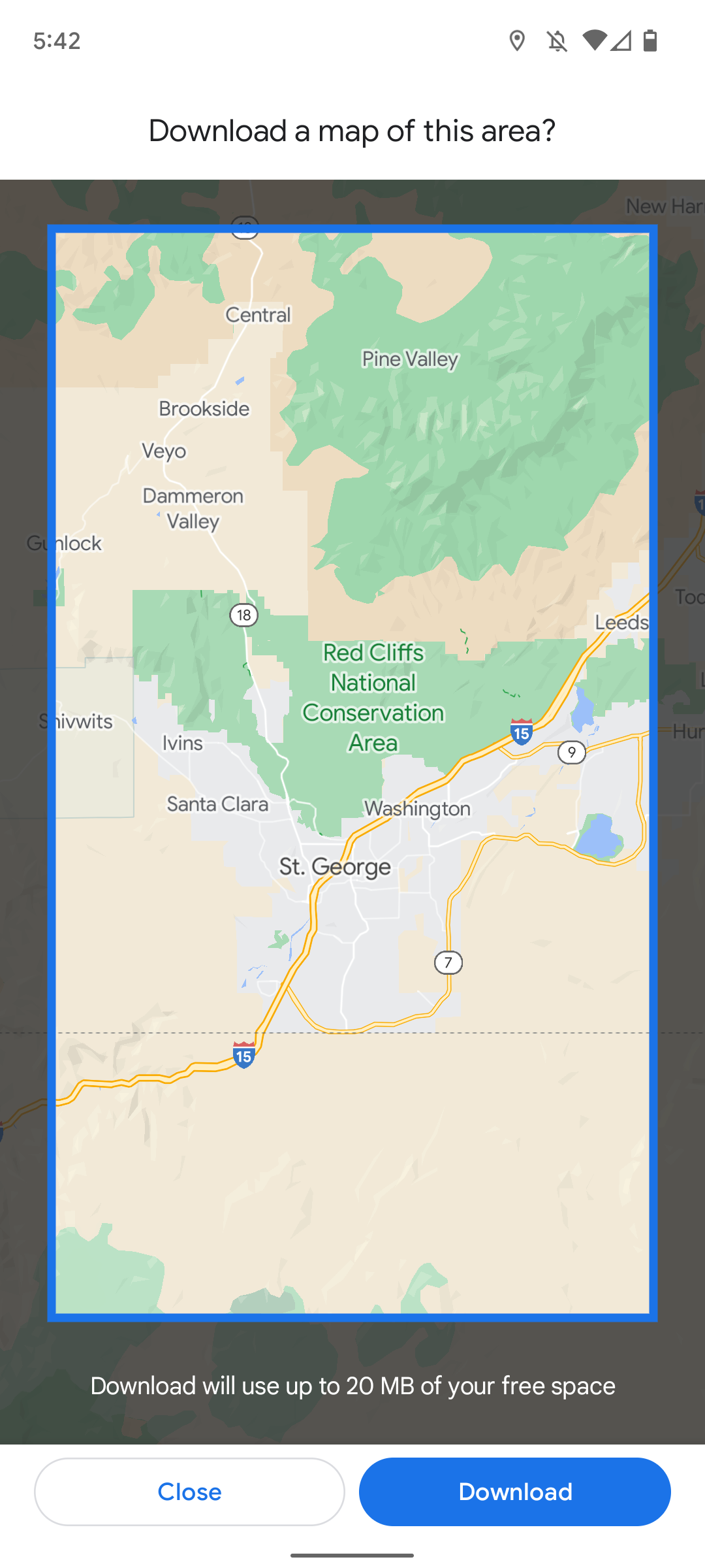 How To Download Offline Maps In Google Maps   Google Maps Select Small Offline Area 