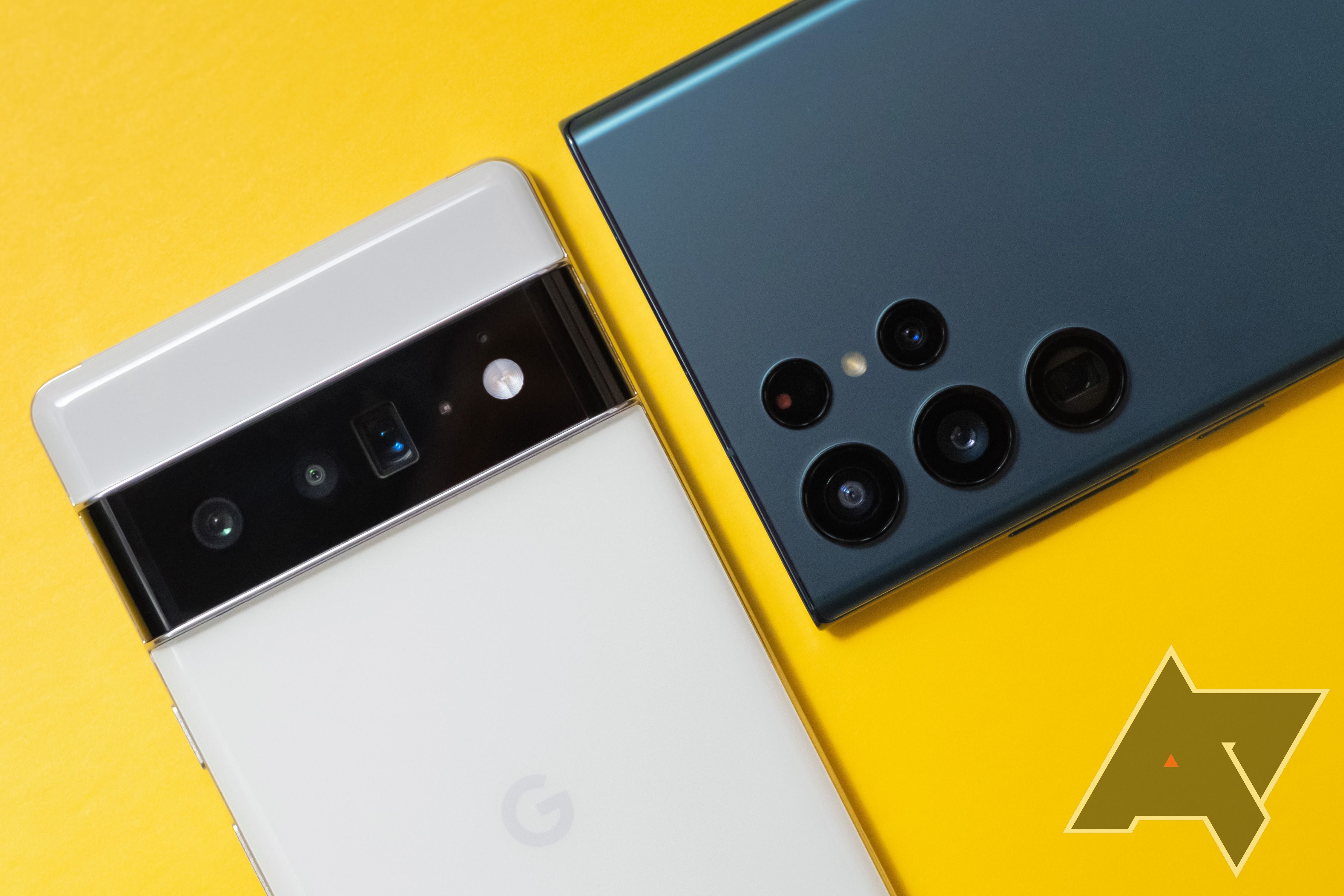 The Google Pixel 6 Pro and the Samsung Galaxy S22 Ultra cameras