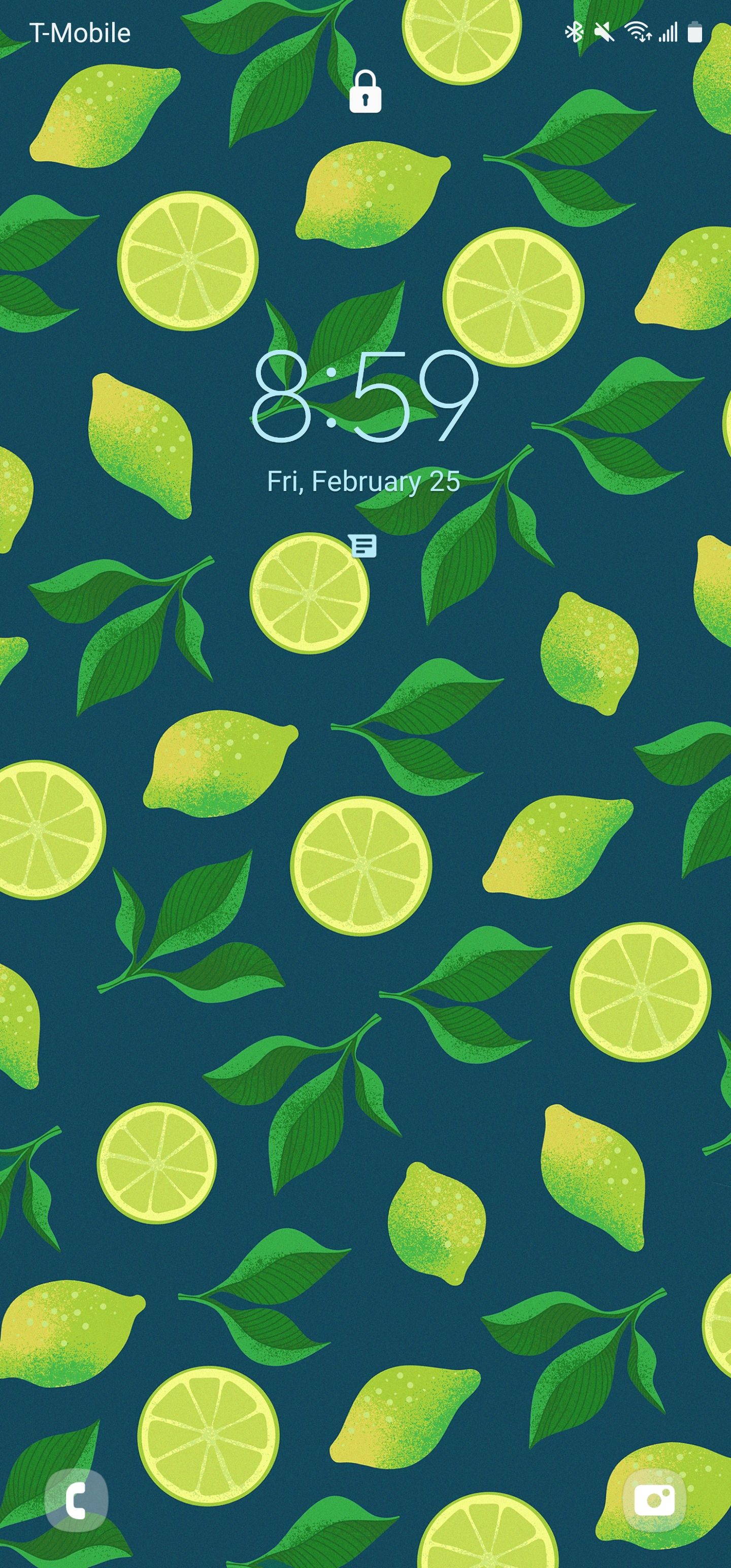 samsung small lock notification