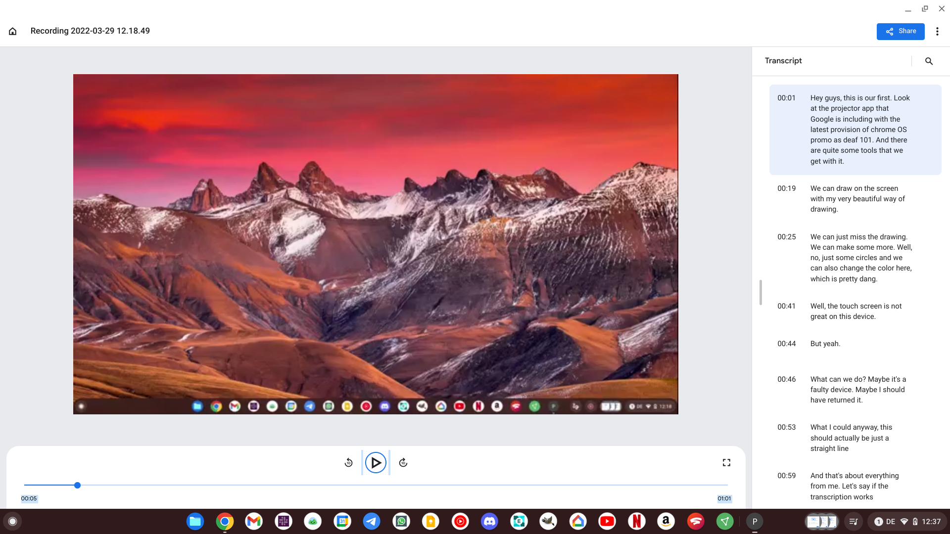 Your Chromebook's new Projector screen recording app comes complete