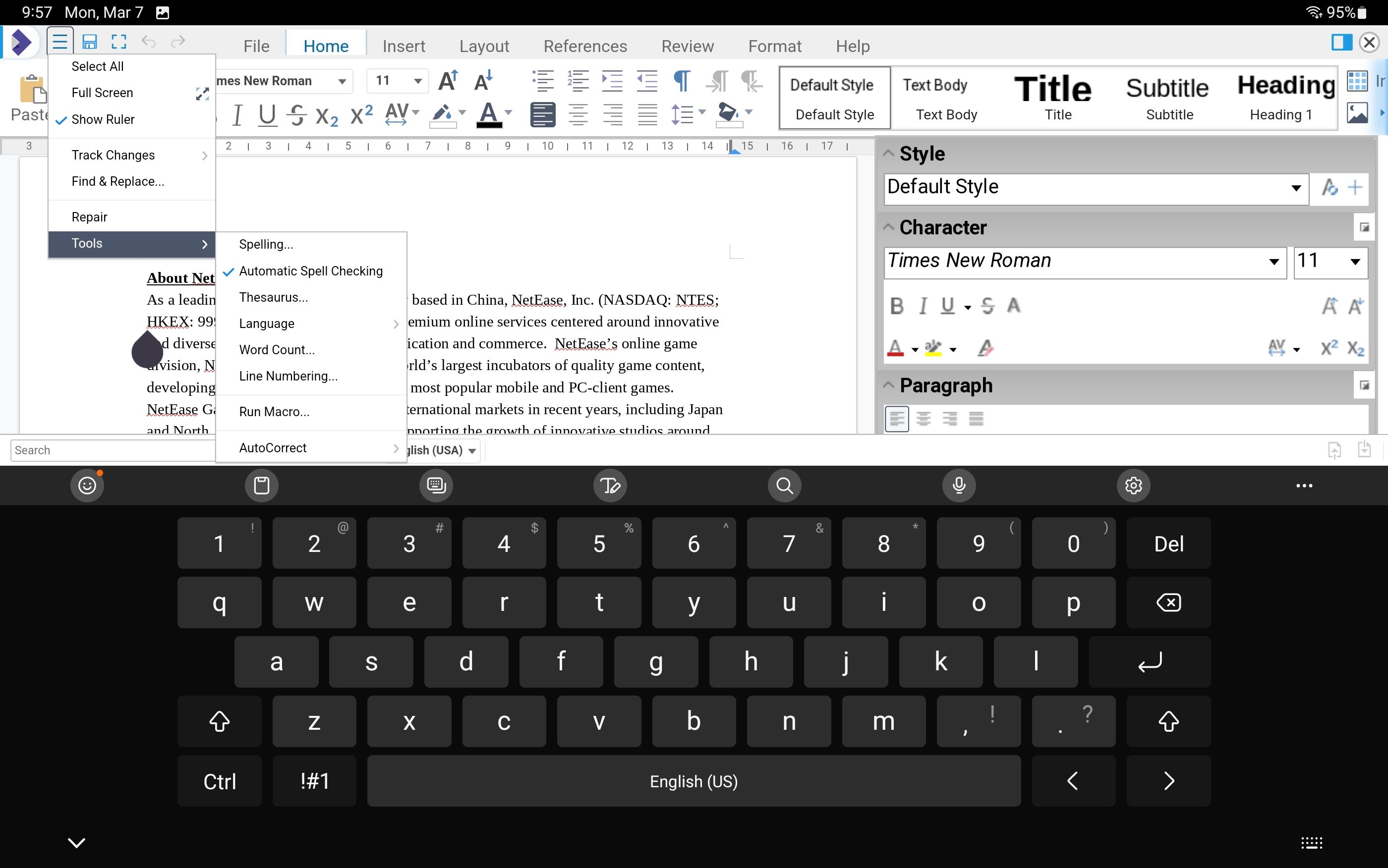 Summary of tablets such as Collabora Office LibreOffice and OpenOffice (2)