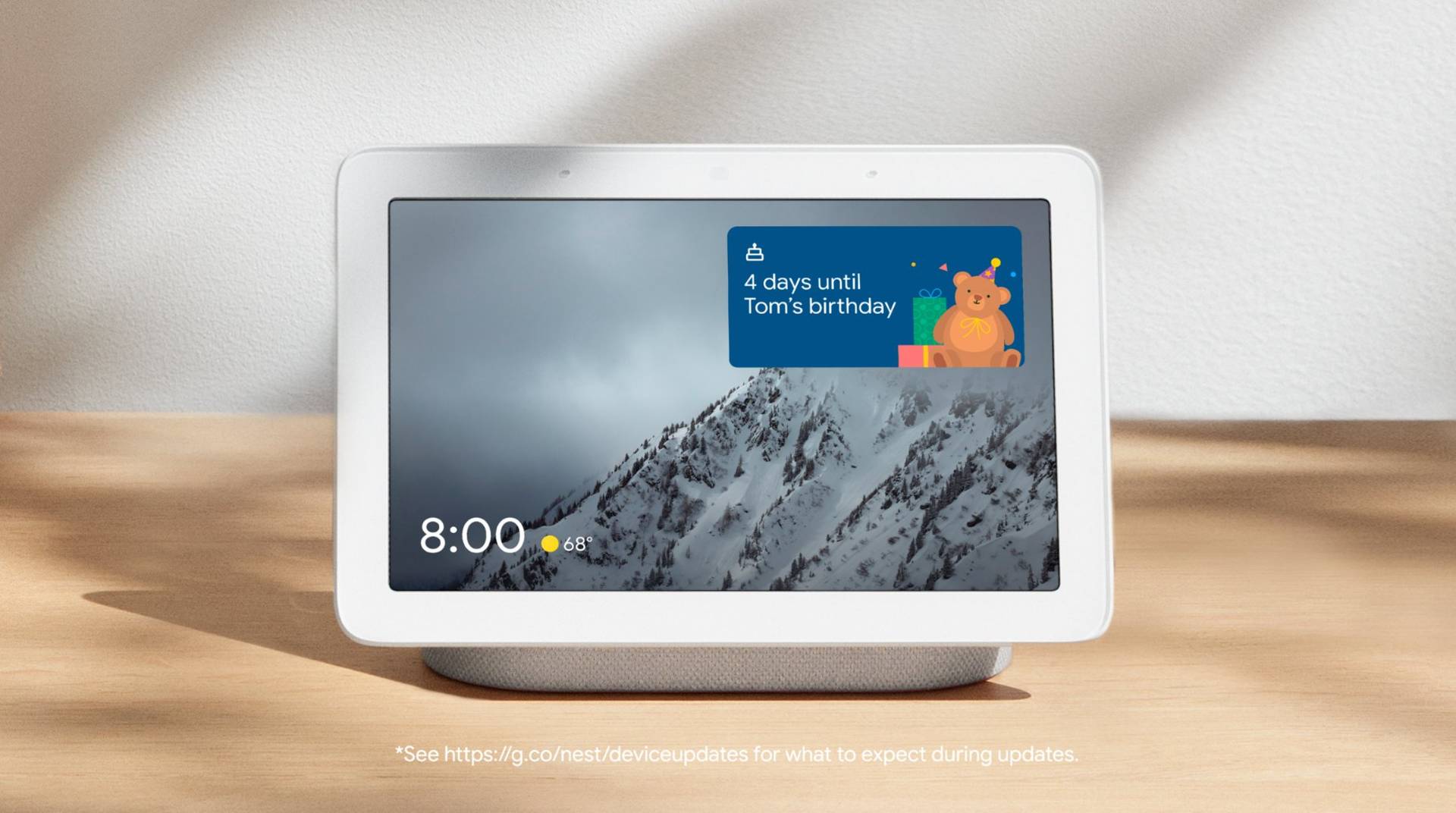 Birthday countdowns are coming to Google Nest Hub displays