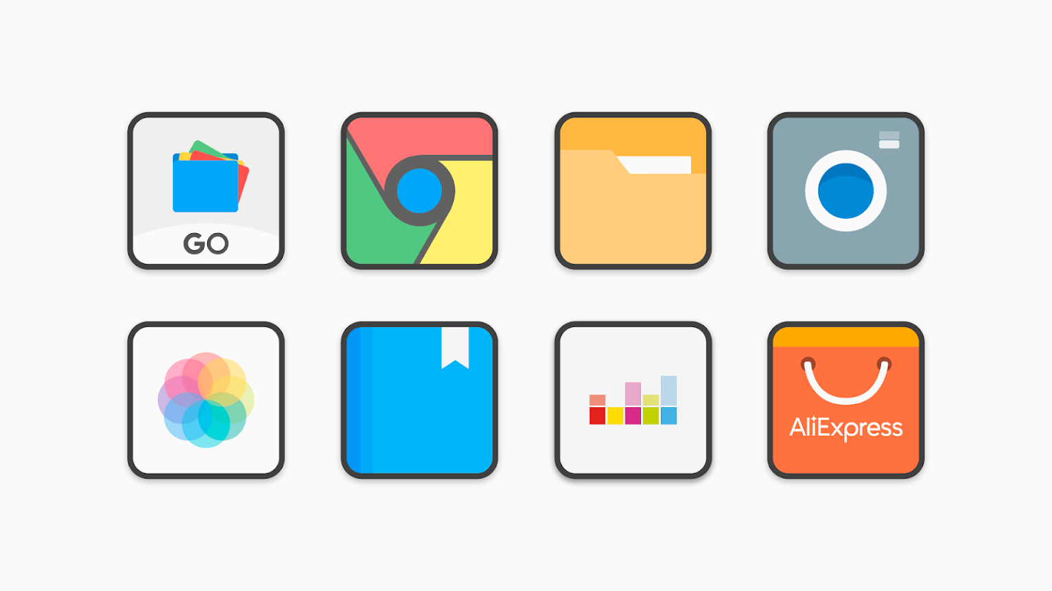 Flat Square-Icon Pack Summary of the best icon packs (2)