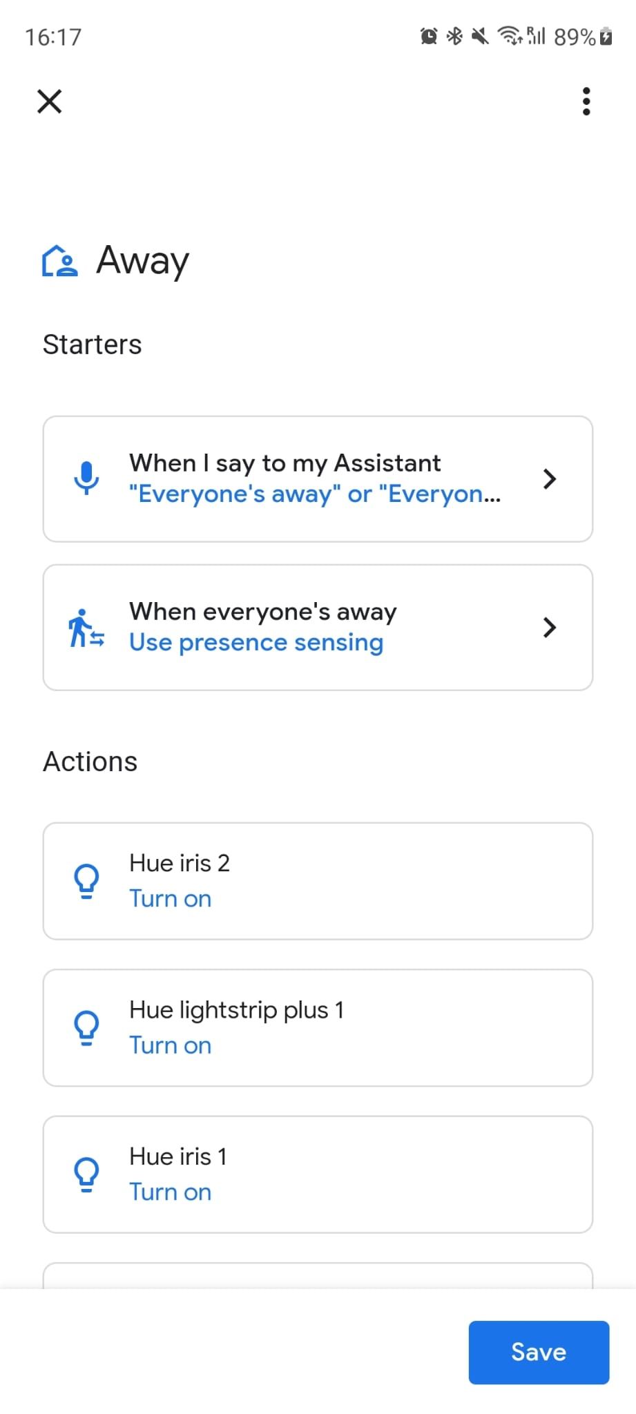 Google Home routines