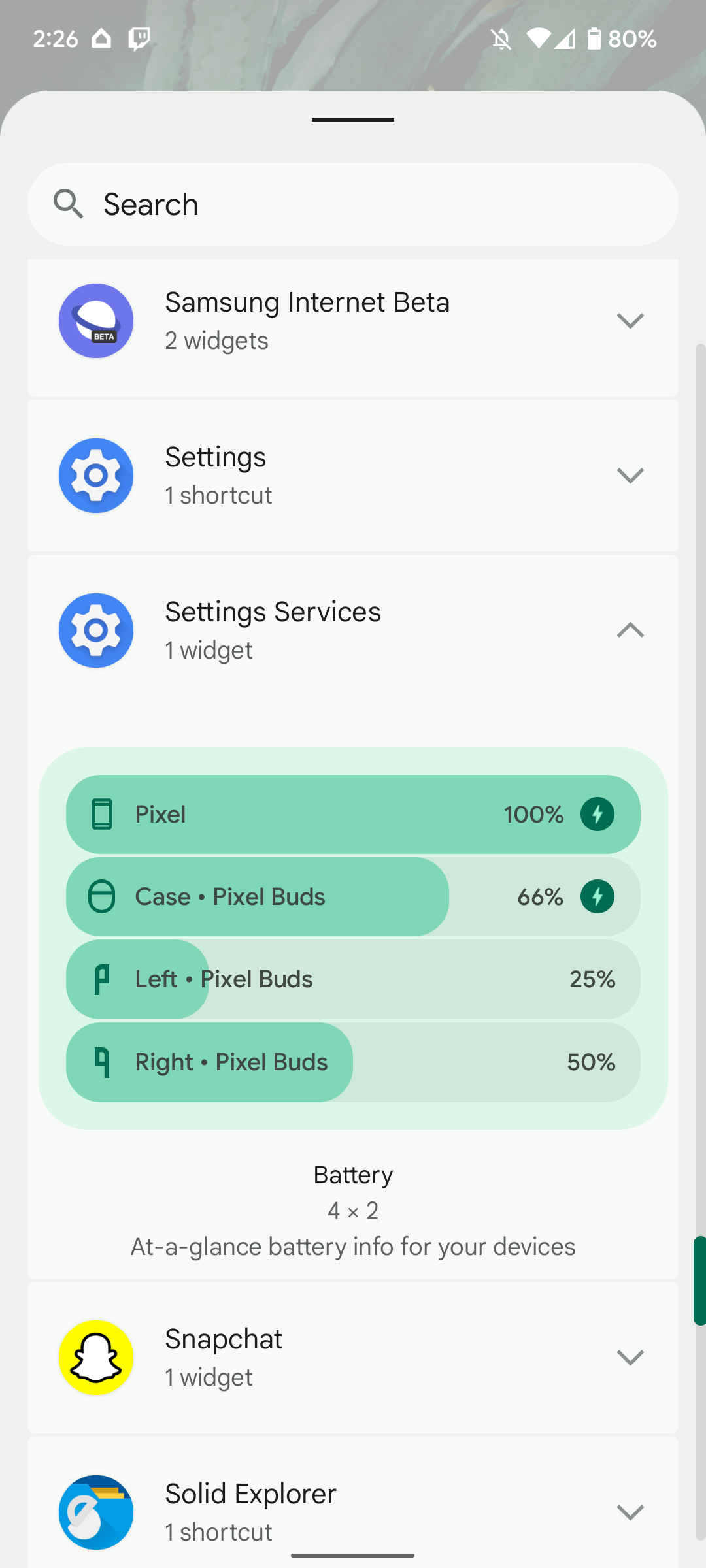 Pixel battery widget 1