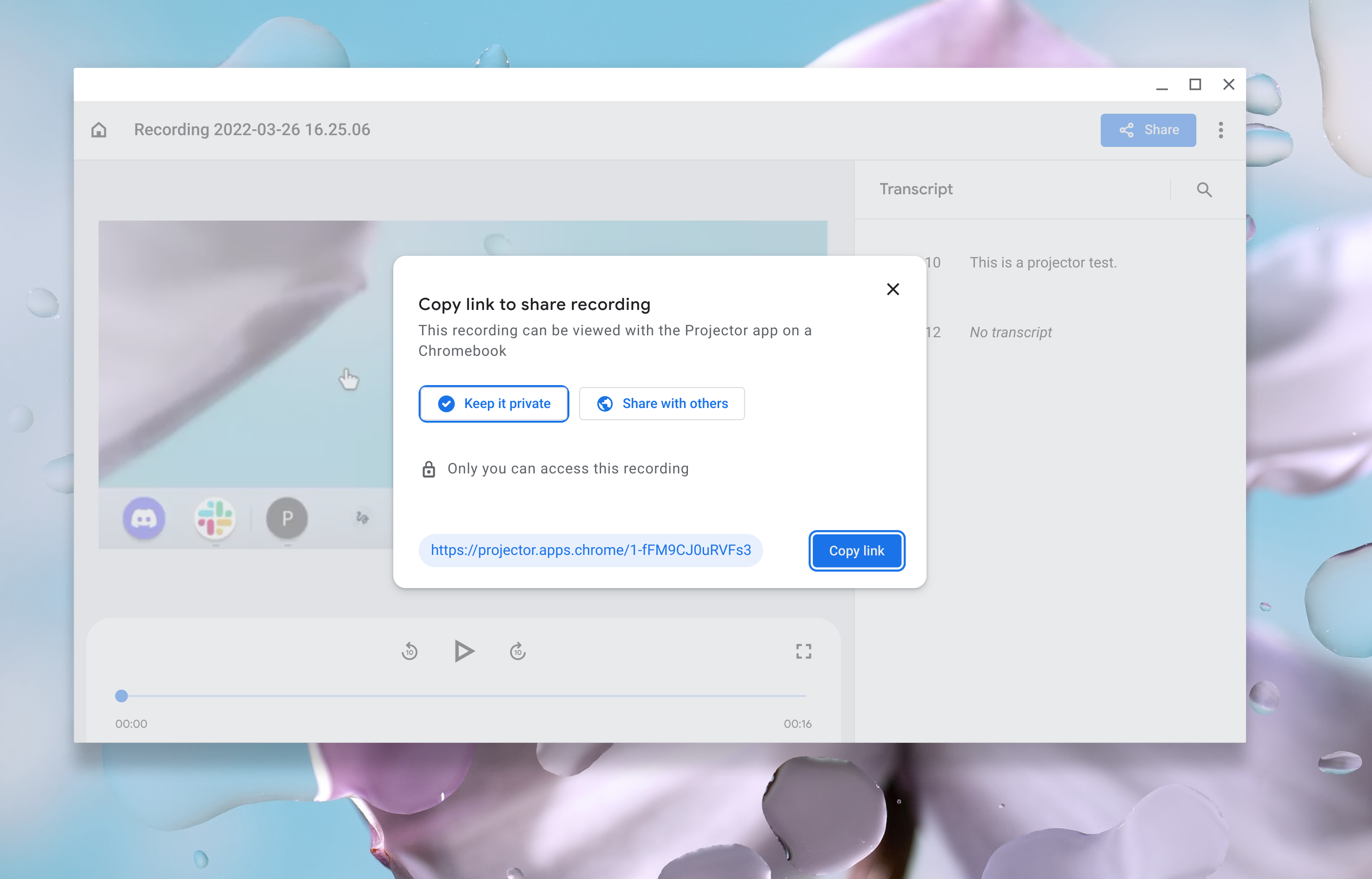 Your Chromebook's new Projector screen recording app comes complete