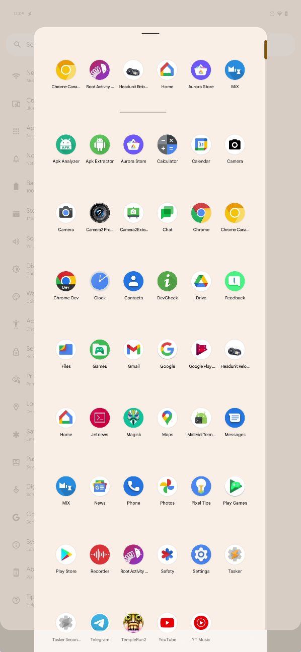android 13 dp2 app drawer