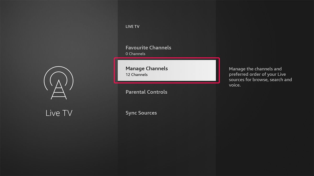 manage live TV channels