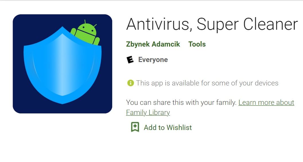 Screen capture of malware-infected app