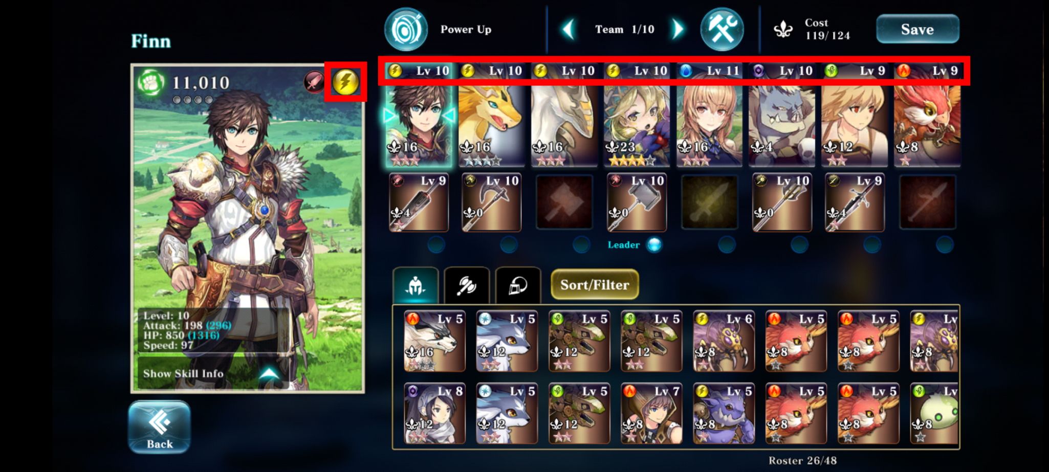 Displaying units element type in Evertale