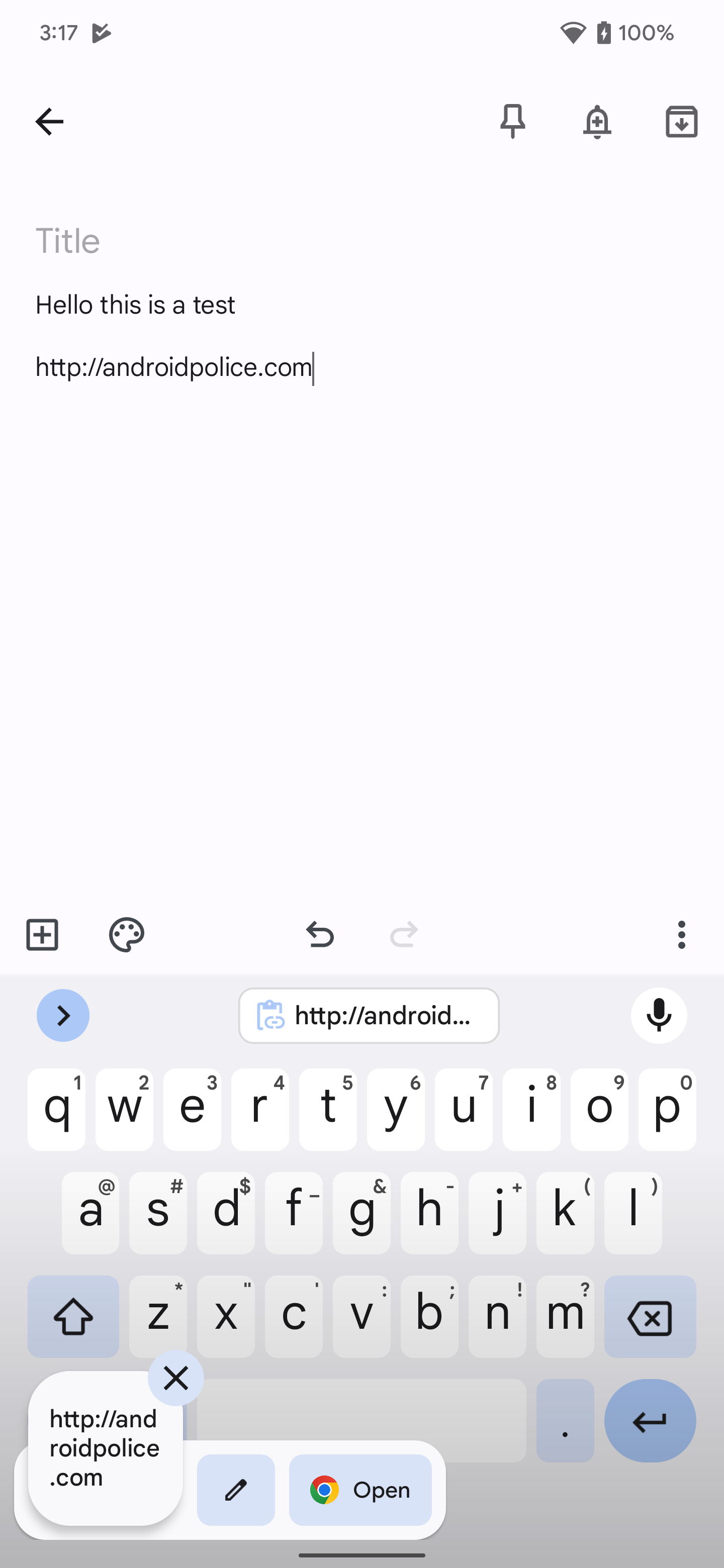 Android 13's clipboard editor with overlay in bottom left corner