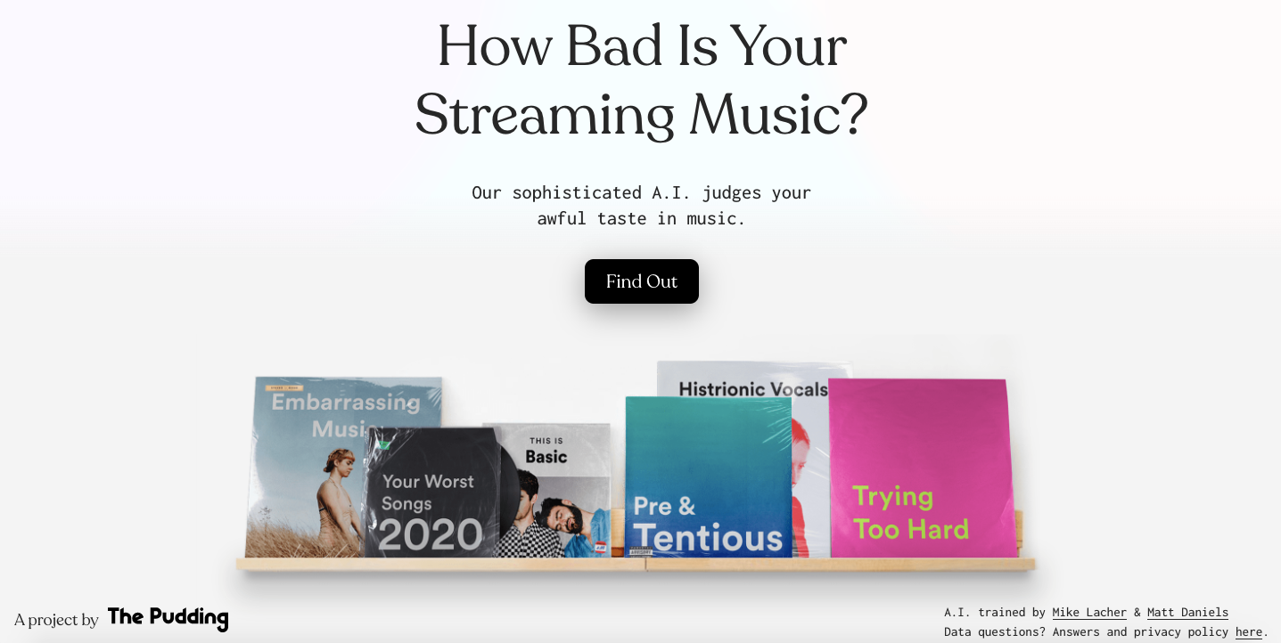 How Bad is Your Streaming Music Webpage screenshot