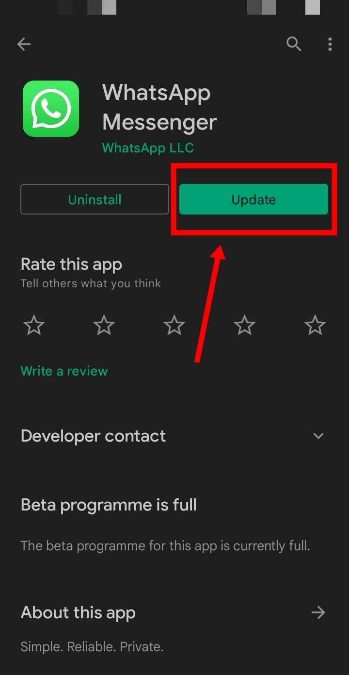 whatsapp update app