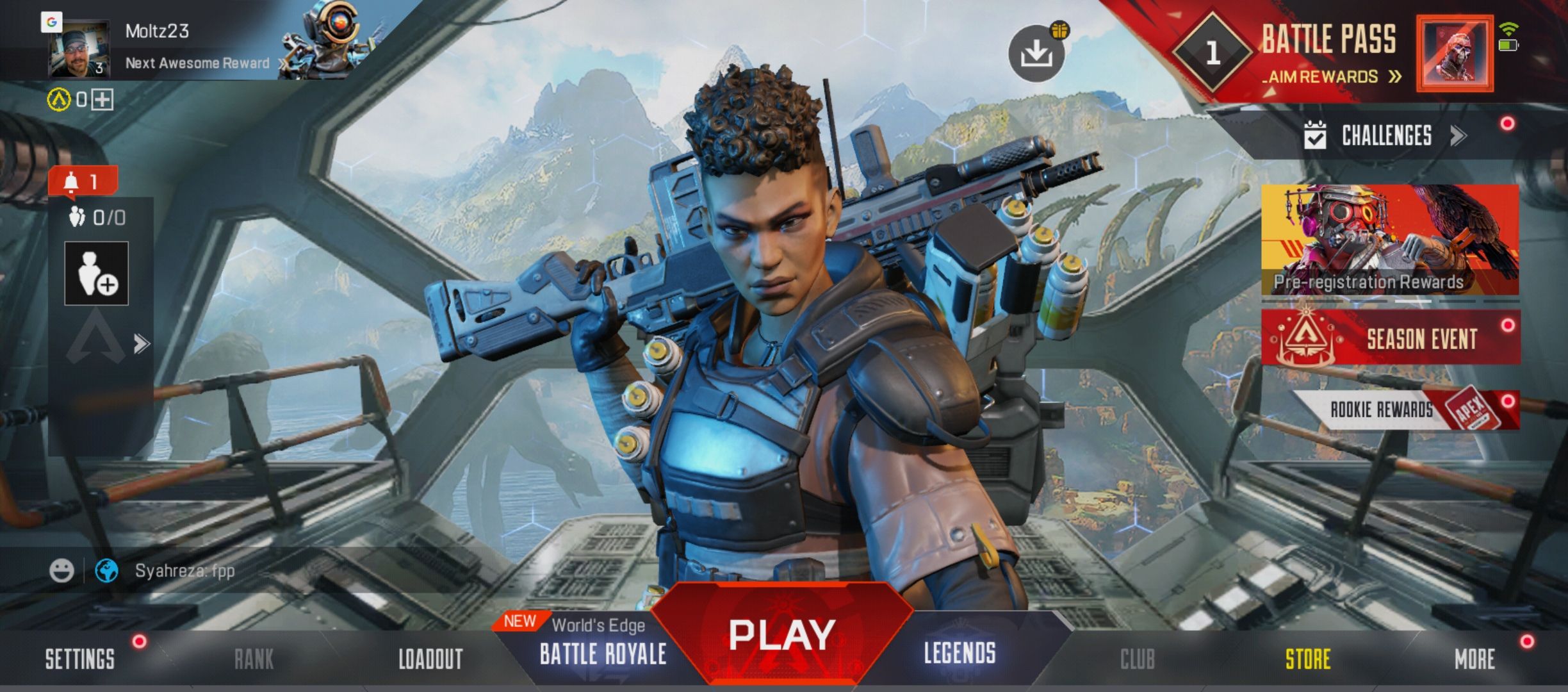 Apex Legends Mobile main menu hero