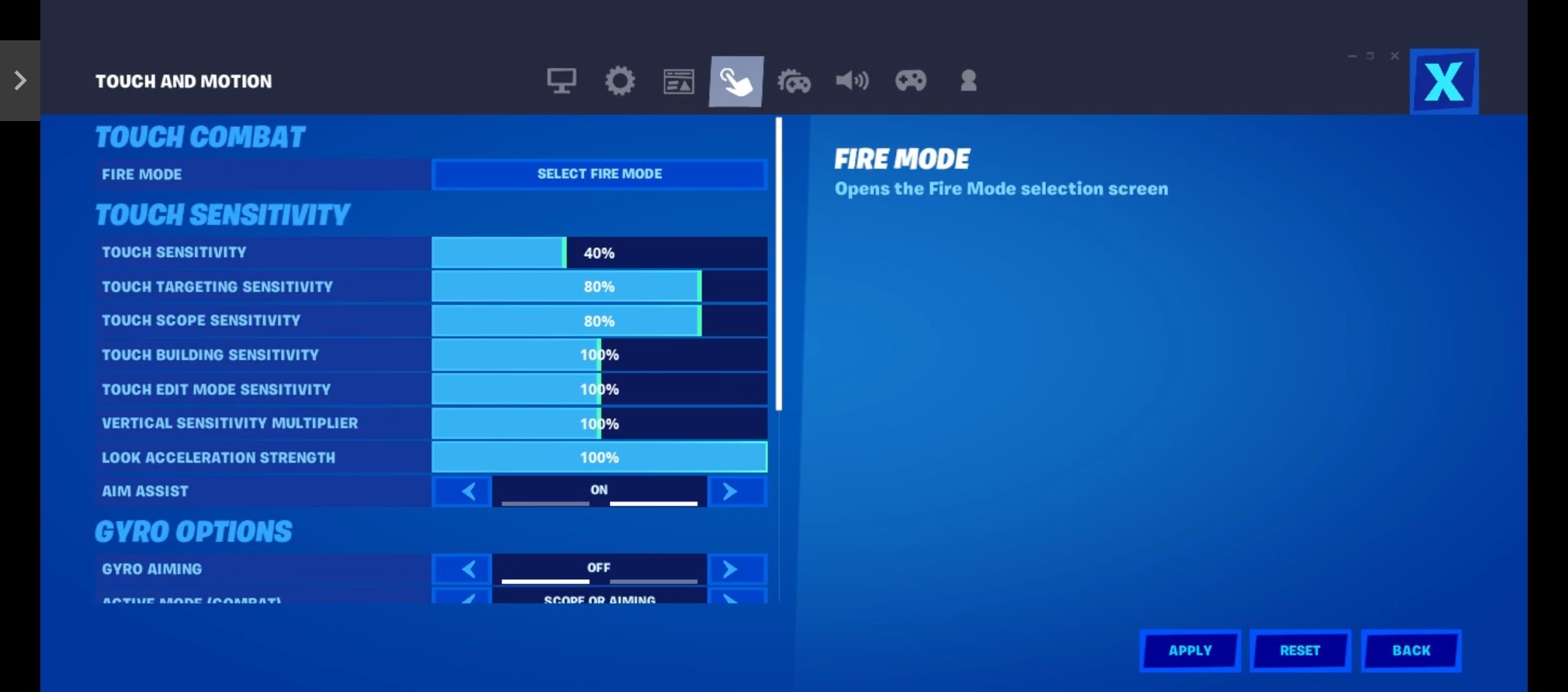 Fortnite touch control settings geforce now (1)