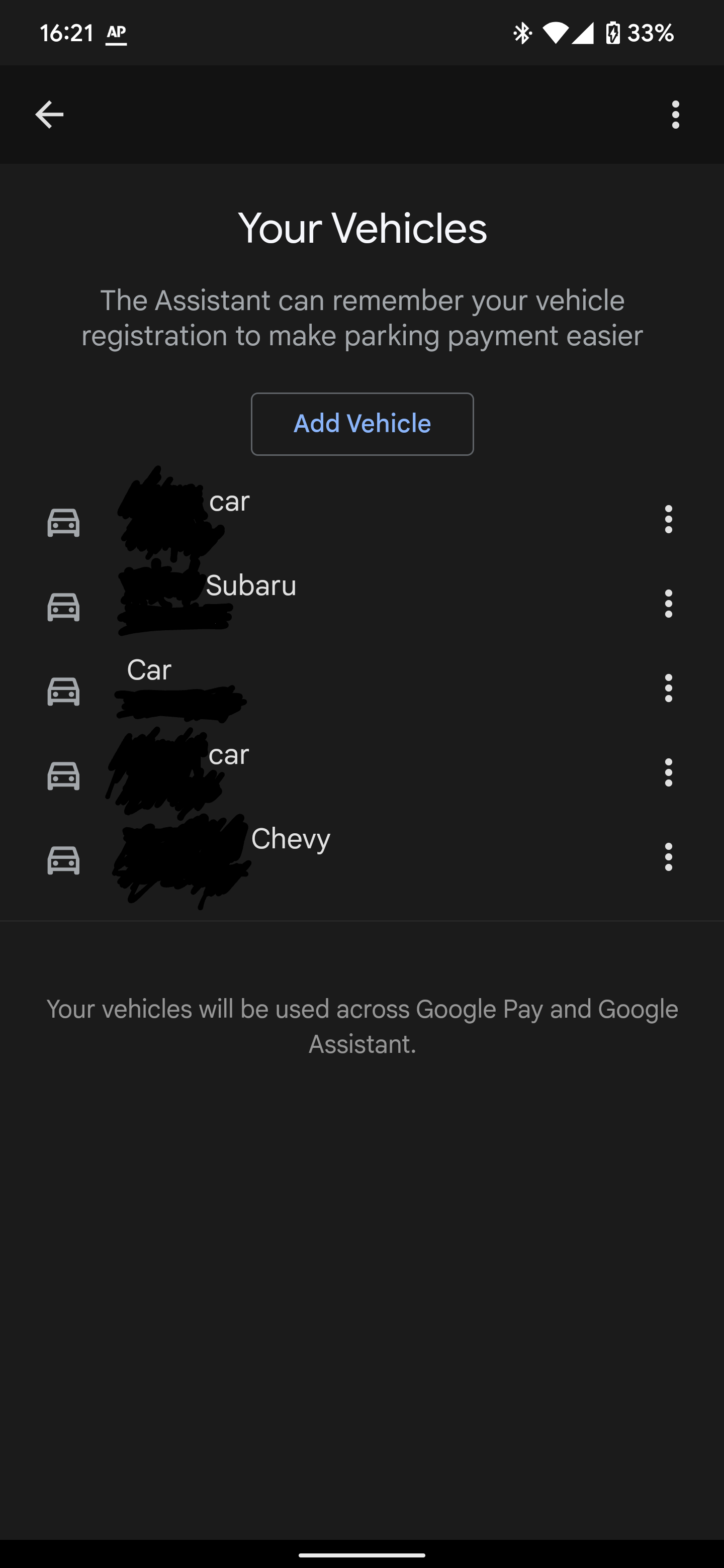 Google Assistant vehicle parking 3