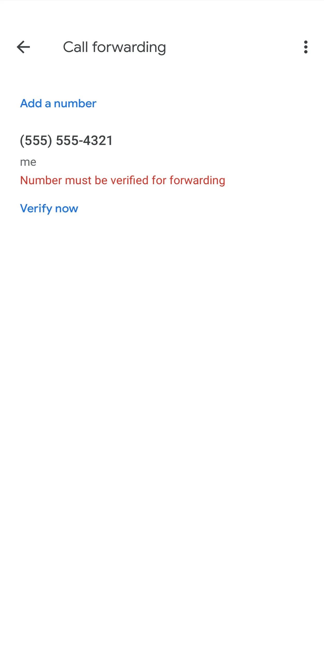 Google Fi add number for call forwarding